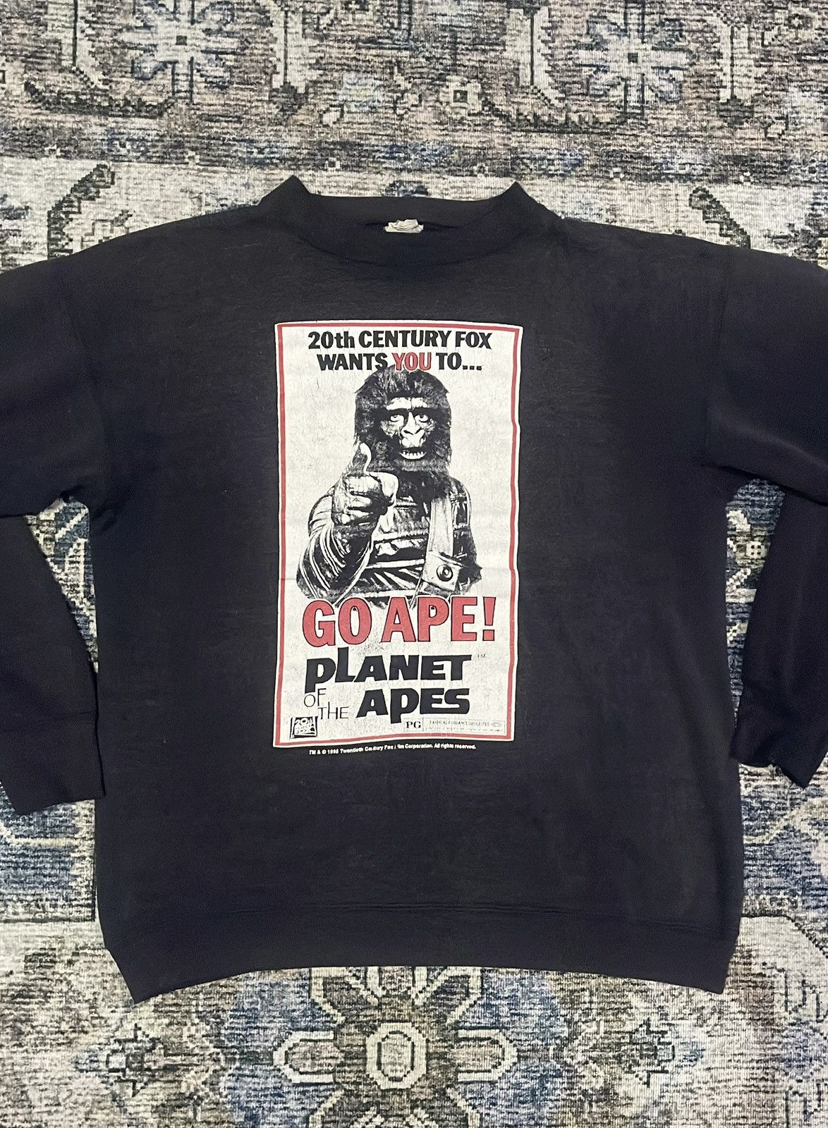Vintage 🔥HOT🔥VTG 90S PLANET OF THE APES GO APE MOVIE MOSQUITOHEAD Size US M / EU 48-50 / 2 - 2 Thumbnail