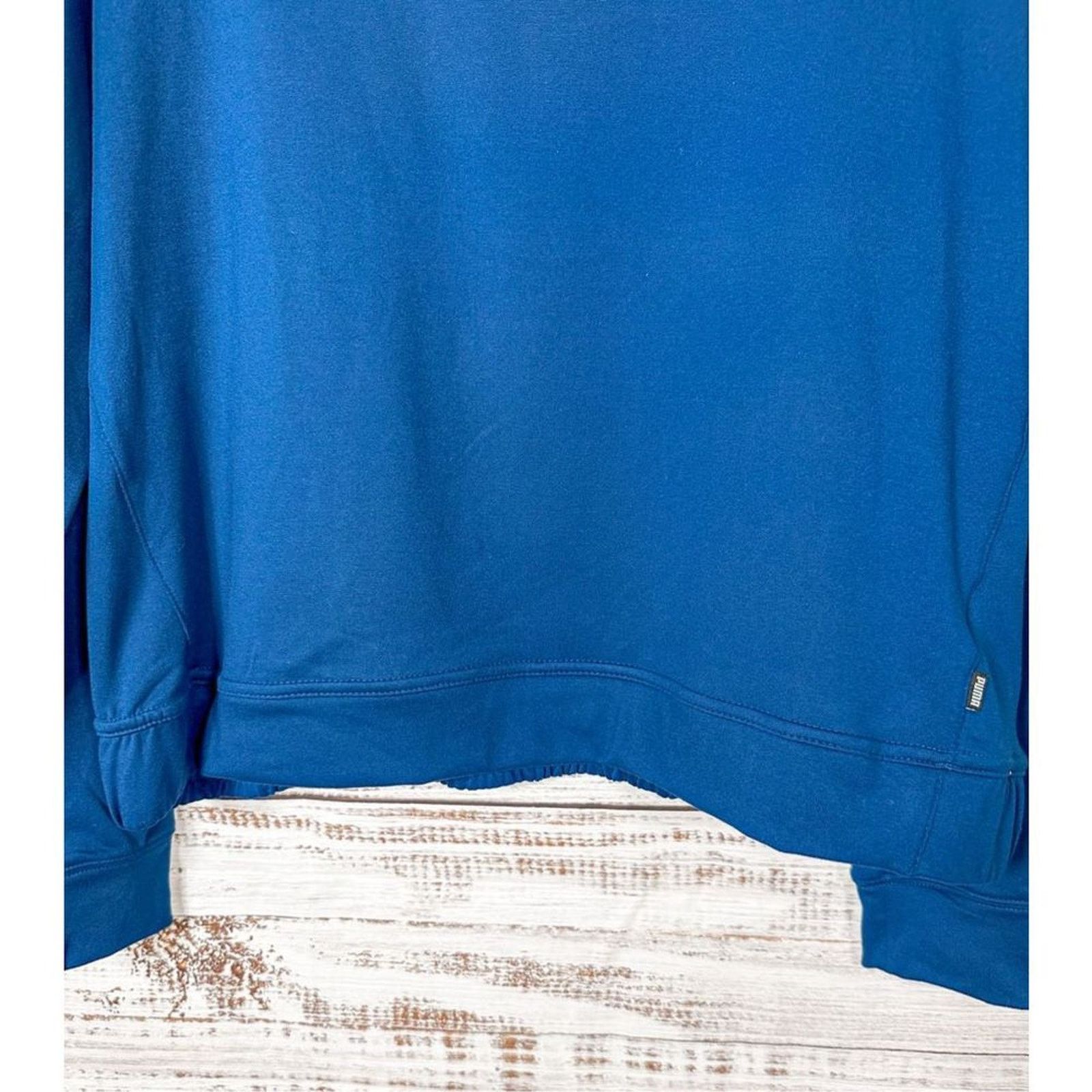 Puma Puma Boat Neck Pullover Sweatshirt Blue Size Large NWT Size L / US 10 / IT 46 - 3 Thumbnail