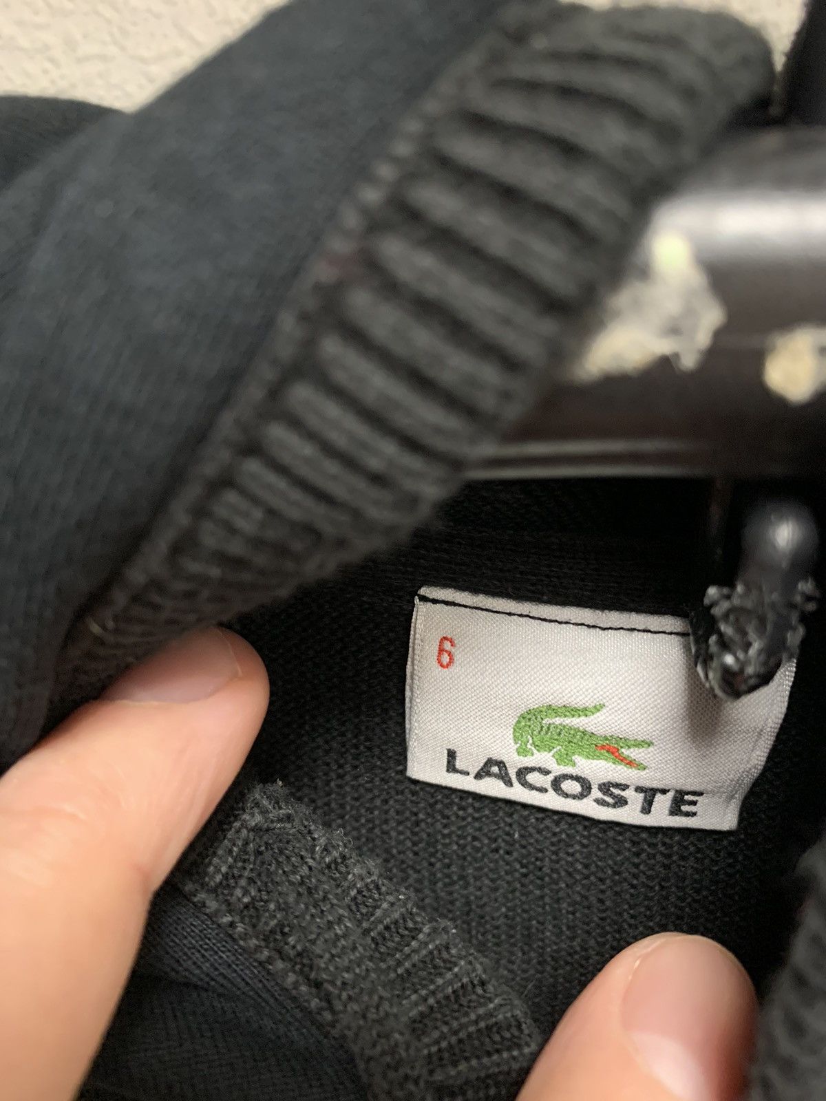 Lacoste Lacoste vintage black hoodie 6 sz L-Xl Size US L / EU 52-54 / 3 - 5 Thumbnail