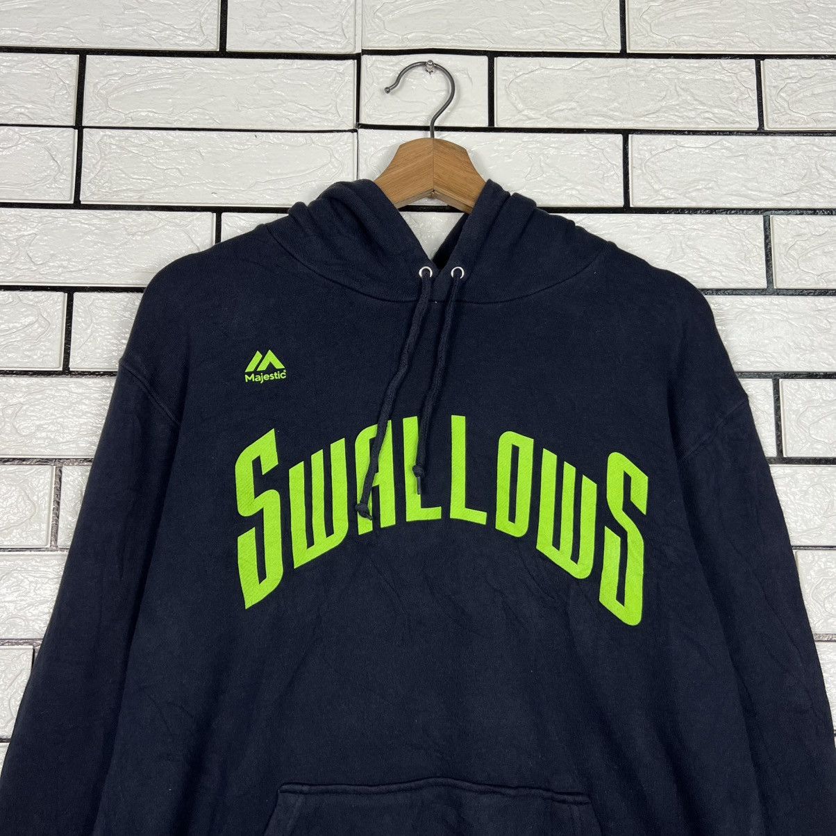 Majestic SWALLOWS Big Logo Pullover Hoodie Sweatshirt #4308-C195 Size US L / EU 52-54 / 3 - 9 Thumbnail