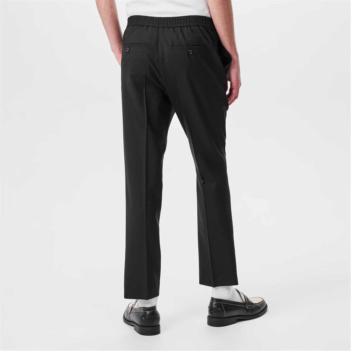 AMI o1g2r1mq0326 Elasticated Waist Trousers in Black Size US 30 / EU 46 - 4 Thumbnail