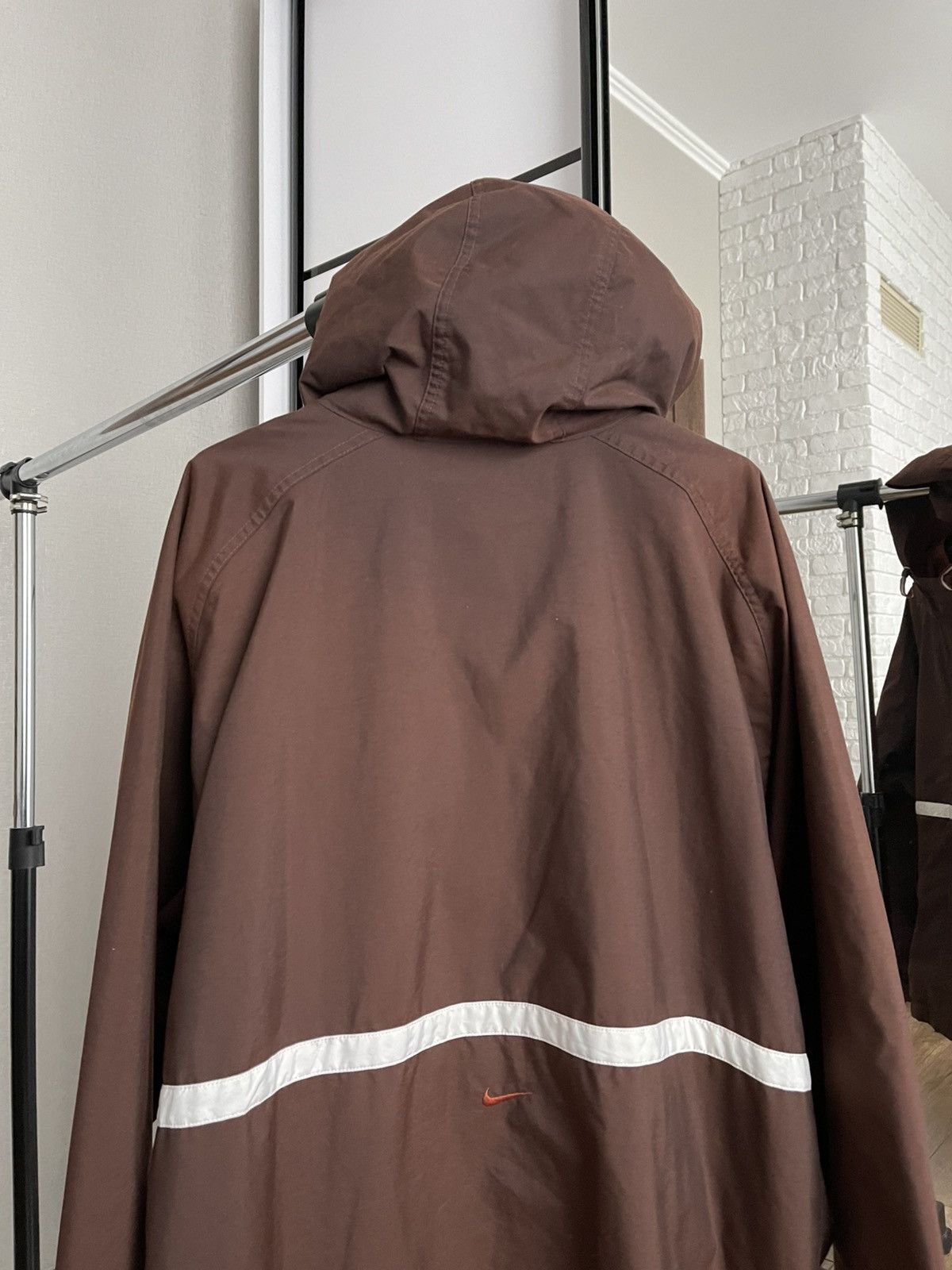 Other Nike Swoosh Vintage Zip Jacket Brown 90s Size US L / EU 52-54 / 3 - 8 Thumbnail