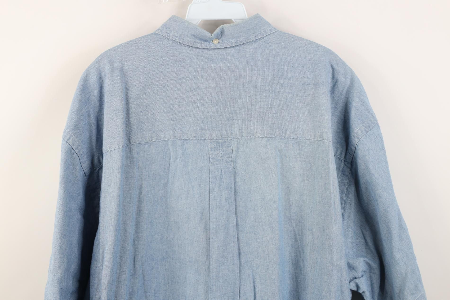 Eddie Bauer Vintage 90s Eddie Bauer Denim Short Sleeve Button Down Shirt Size US XL / EU 56 / 4 - 13 Thumbnail