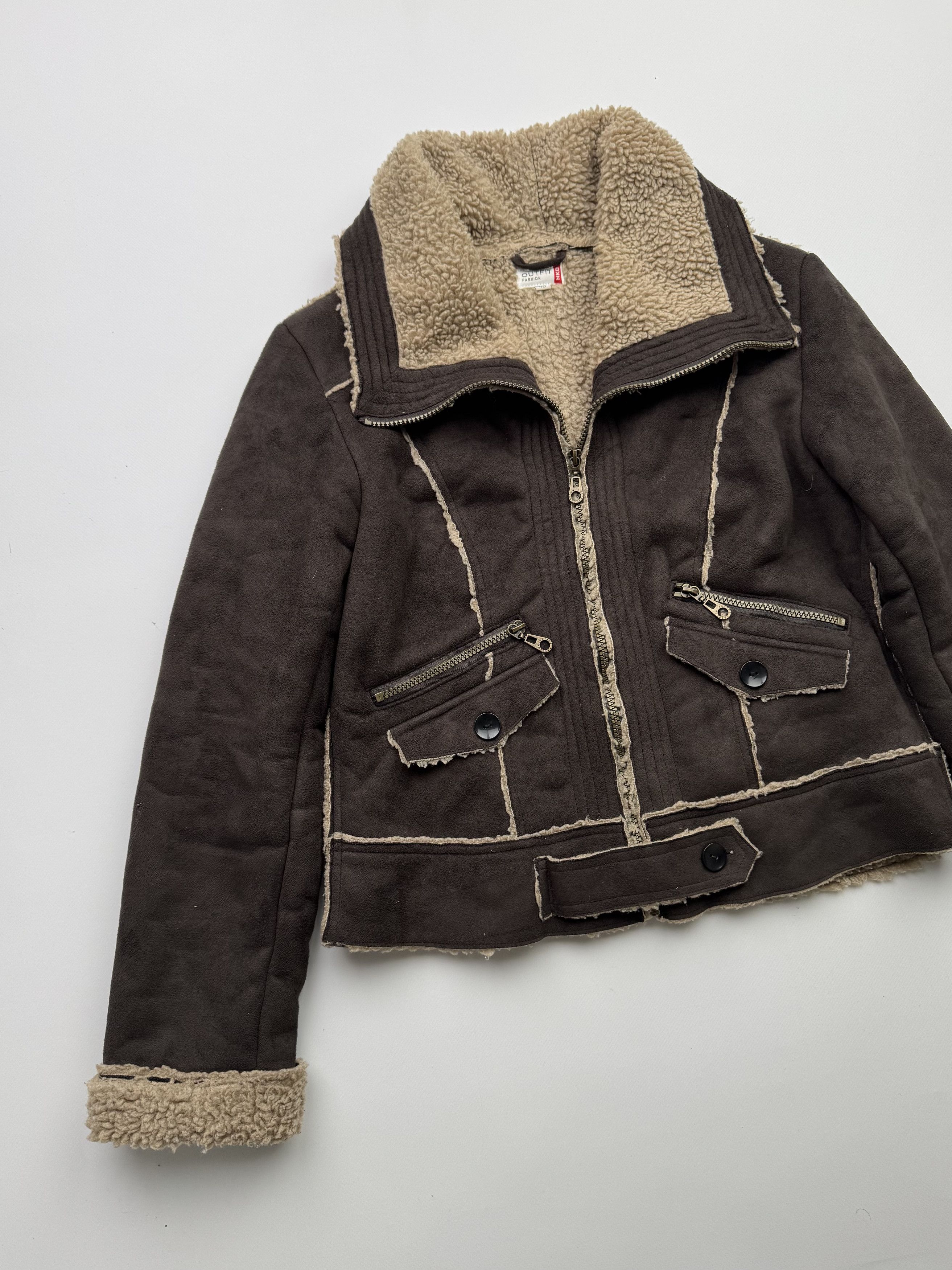 Vintage Vintage Faux Sheepskin Cropped Jacket B333(V92)E2 Size S / US 4 / IT 40 - 2 Thumbnail