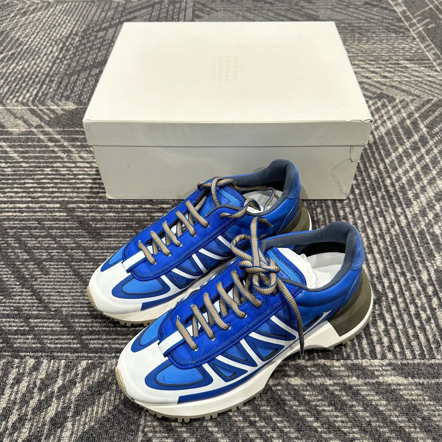 Maison Margiela 40 7 US Maison Margiela Blue Ddstck Sneakers T6067