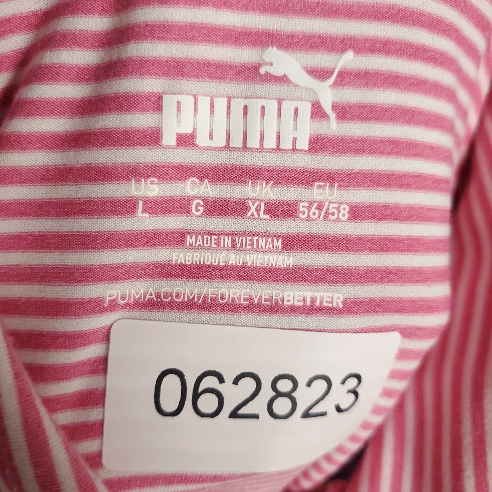 Puma Puma Polo Shirt Mens Size L Pink Striped Golf Casual Short Sleeve Polo Shirt Mens L Pink Striped Golf Casual Short Sleeve Size US L / EU 52-54 / 3 - 7 Thumbnail