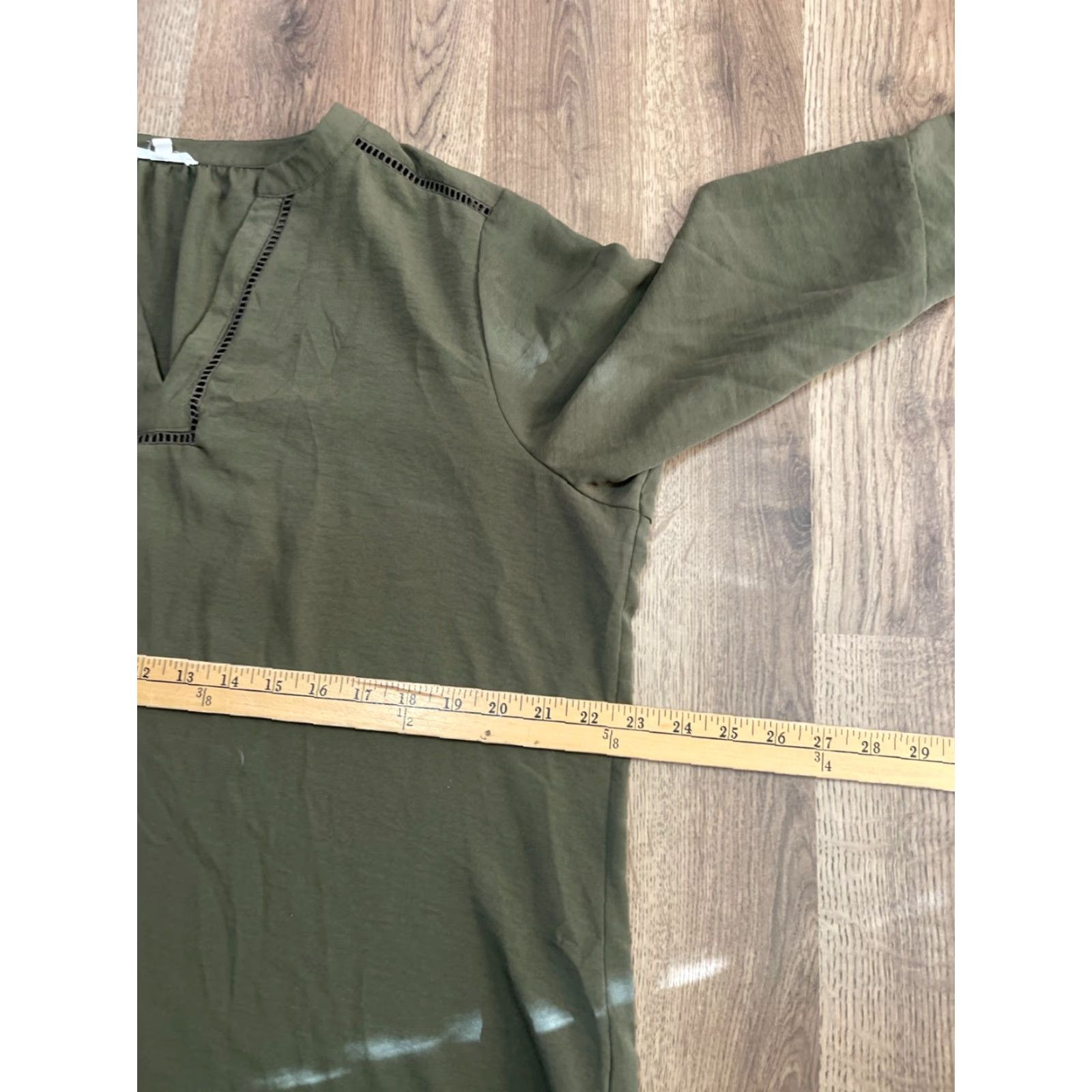 Vintage Maurices Shirt Womens XL Green 3/4 Sleeve V-neck T-Shirt Casual Modern Basic Size XL / US 12-14 / IT 48-50 - 5 Thumbnail