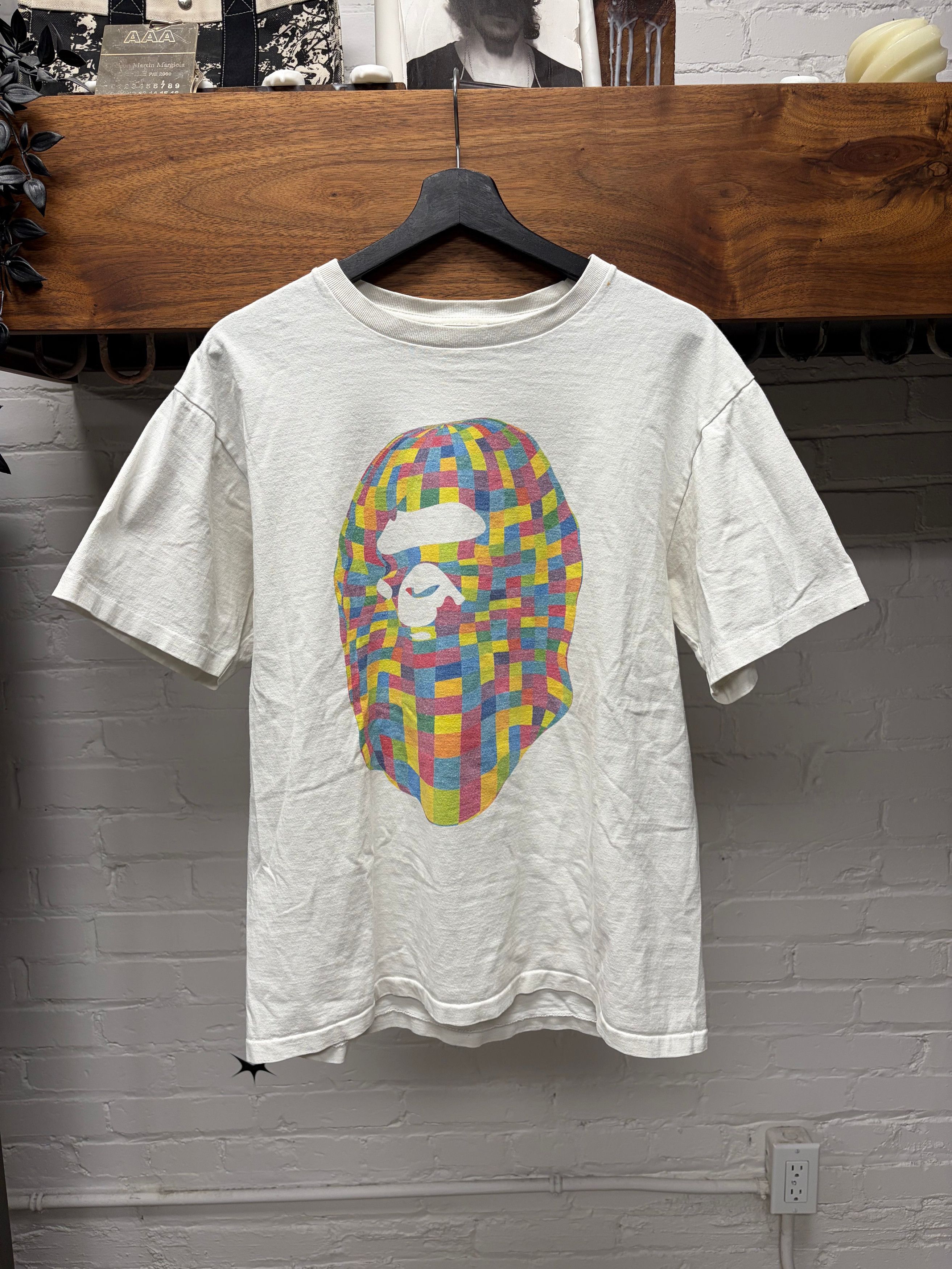 Bape Bape ‘Digital Ape Head’ White Graphic T-Shirt Size US XL / EU 56 / 4 - 1 Thumbnail