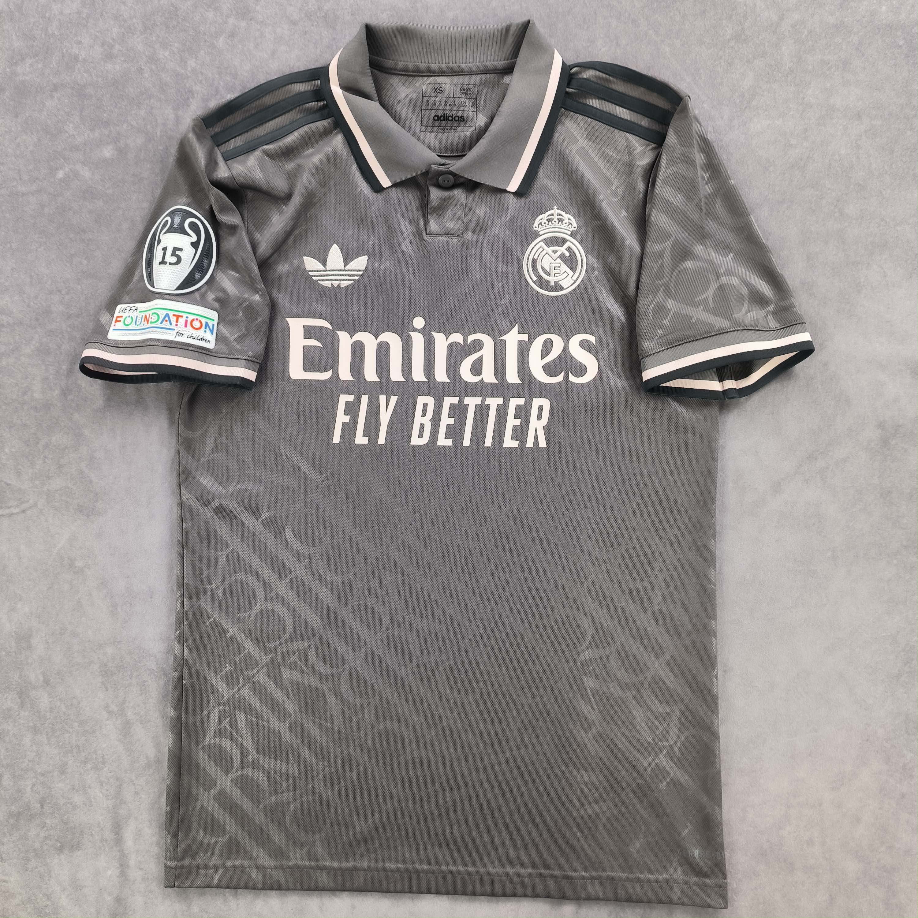 Adidas Real Madrid 2024-25 third UCL Bellingham football jersey XS Size US XS / EU 42 / 0 - 2 Thumbnail