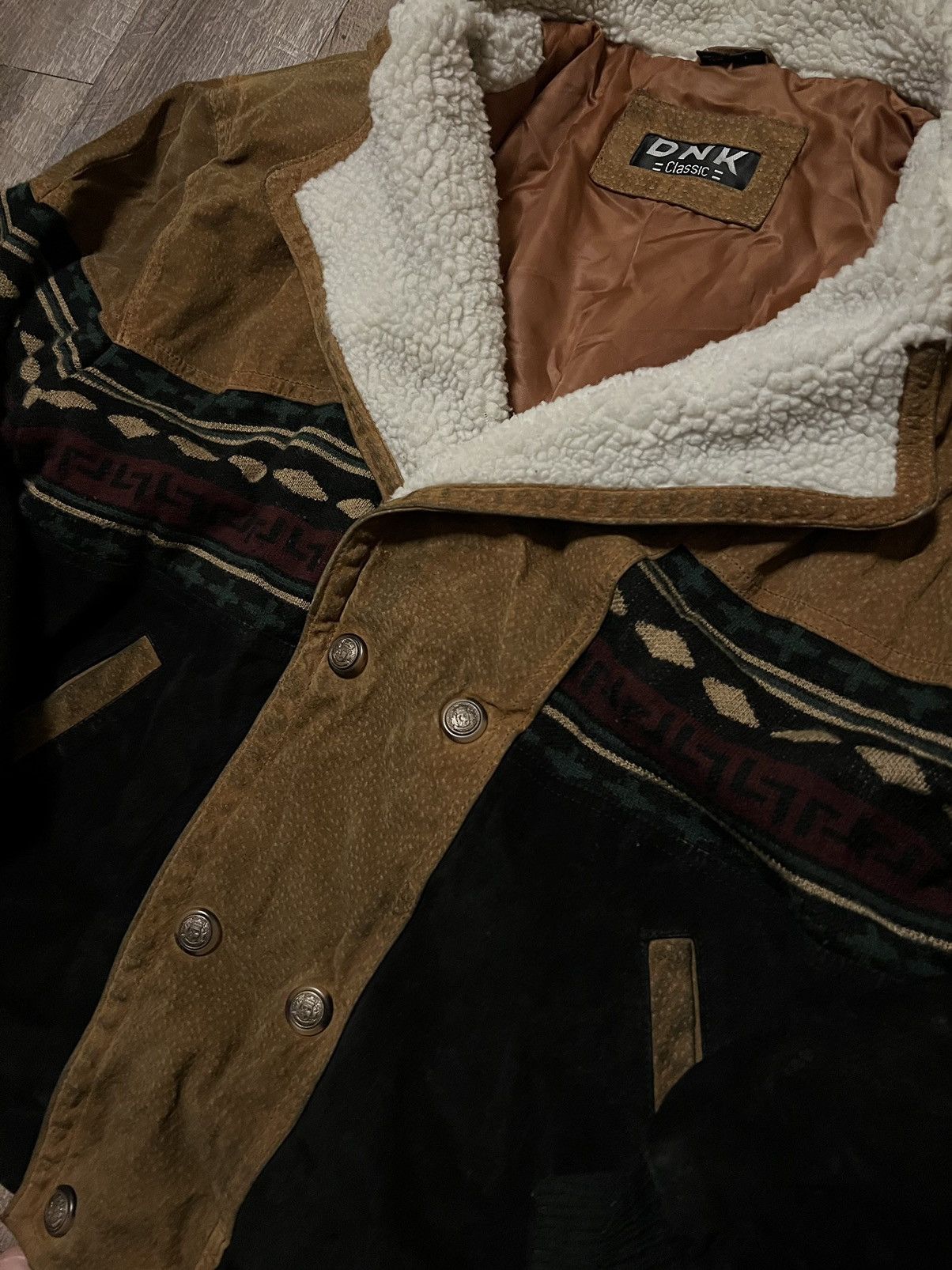 Vintage Vintage Western Aztec Suede Sherpa Leather Jacket size Large Size US L / EU 52-54 / 3 - 2 Thumbnail