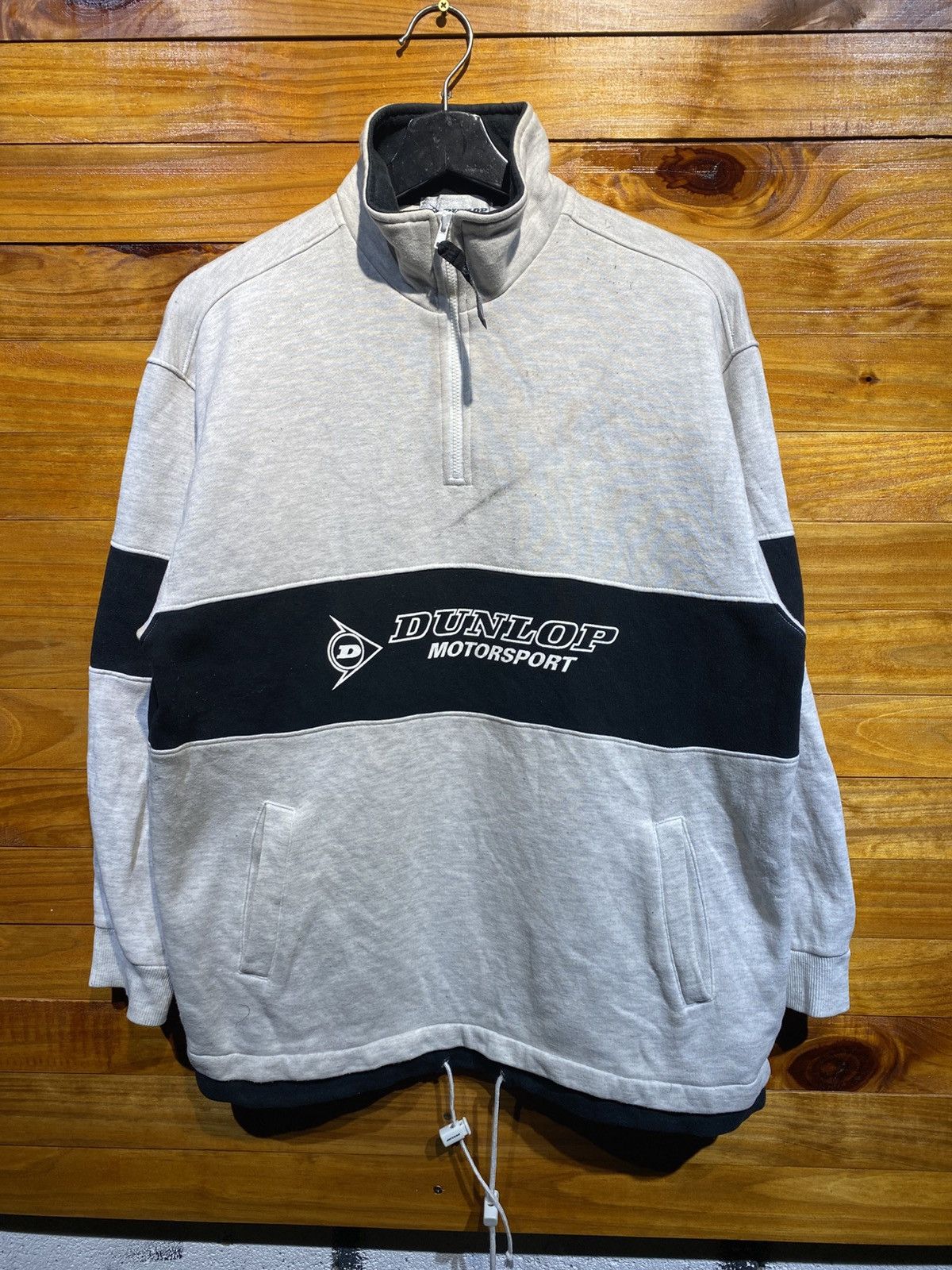 Dunlop Vintage Dunlop Motorsport Half-Zip Sweatshirt 90s Style Size US L / EU 52-54 / 3 - 3 Thumbnail