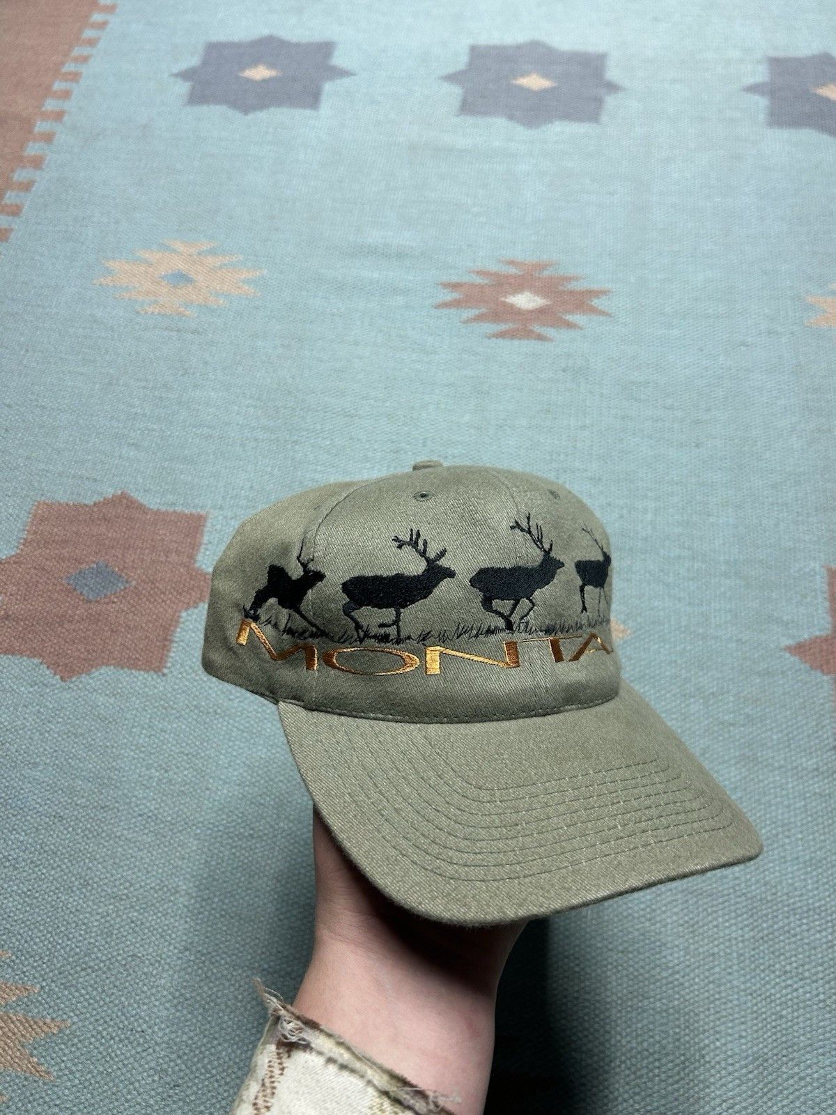 Vintage Vintage hat Montana wraparound deer buck animal nature snap Size ONE SIZE - 1 Thumbnail