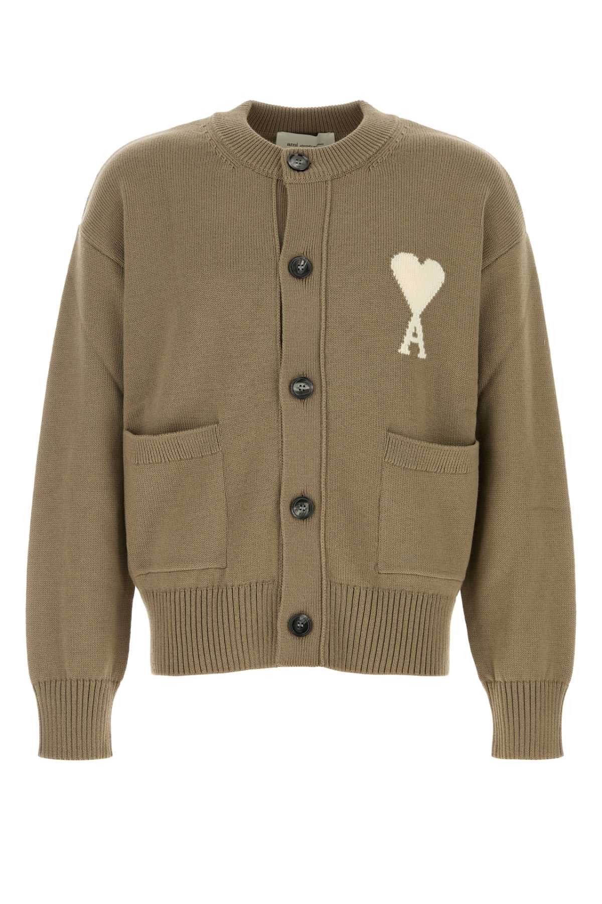 AMI Cappuccino Wool Blend Cardigan Size US XL / EU 56 / 4 - 1 Thumbnail