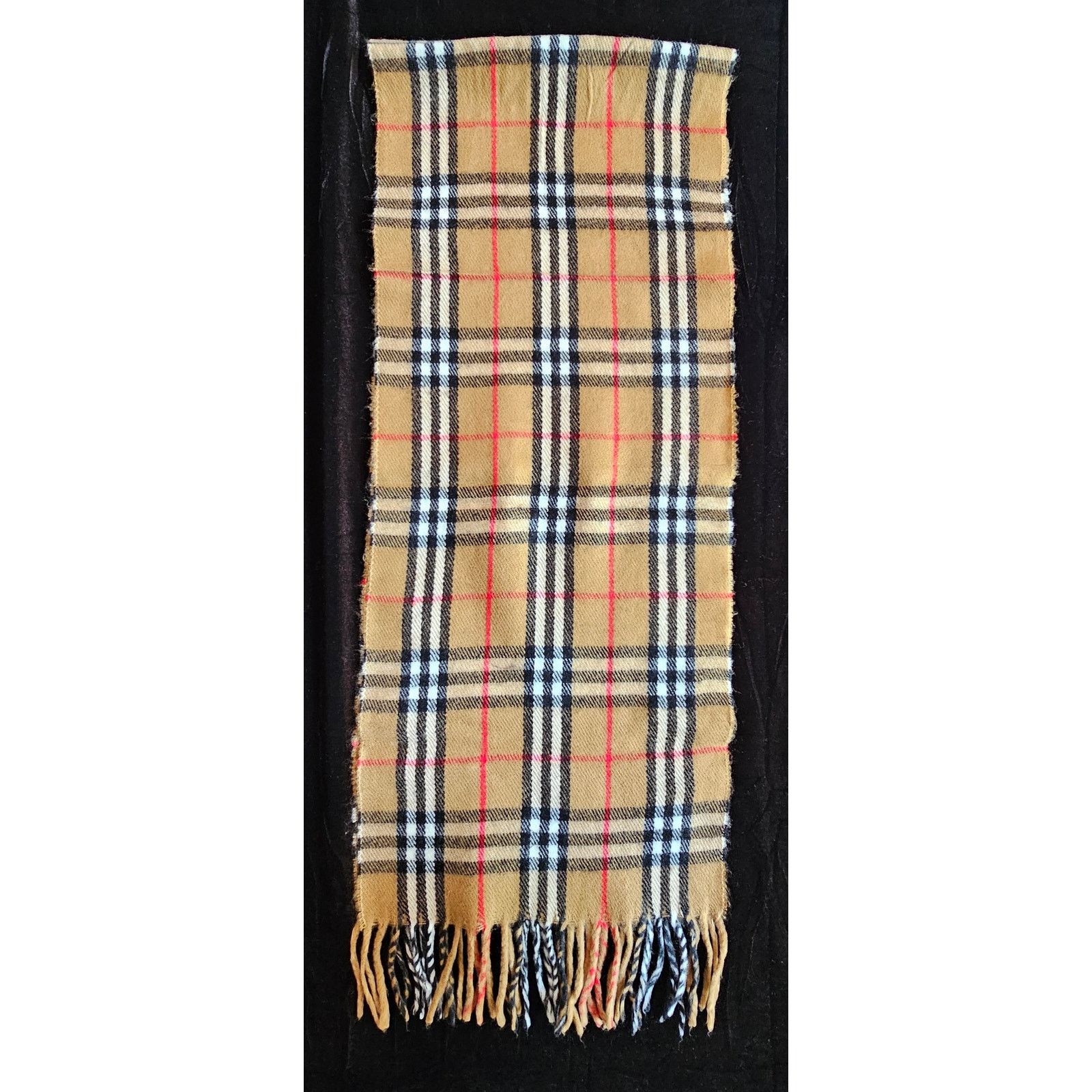 Burberry BURBERRYs London 100% Lambswool BEIGE Scarf Nova Check (2) Size ONE SIZE - 7 Thumbnail