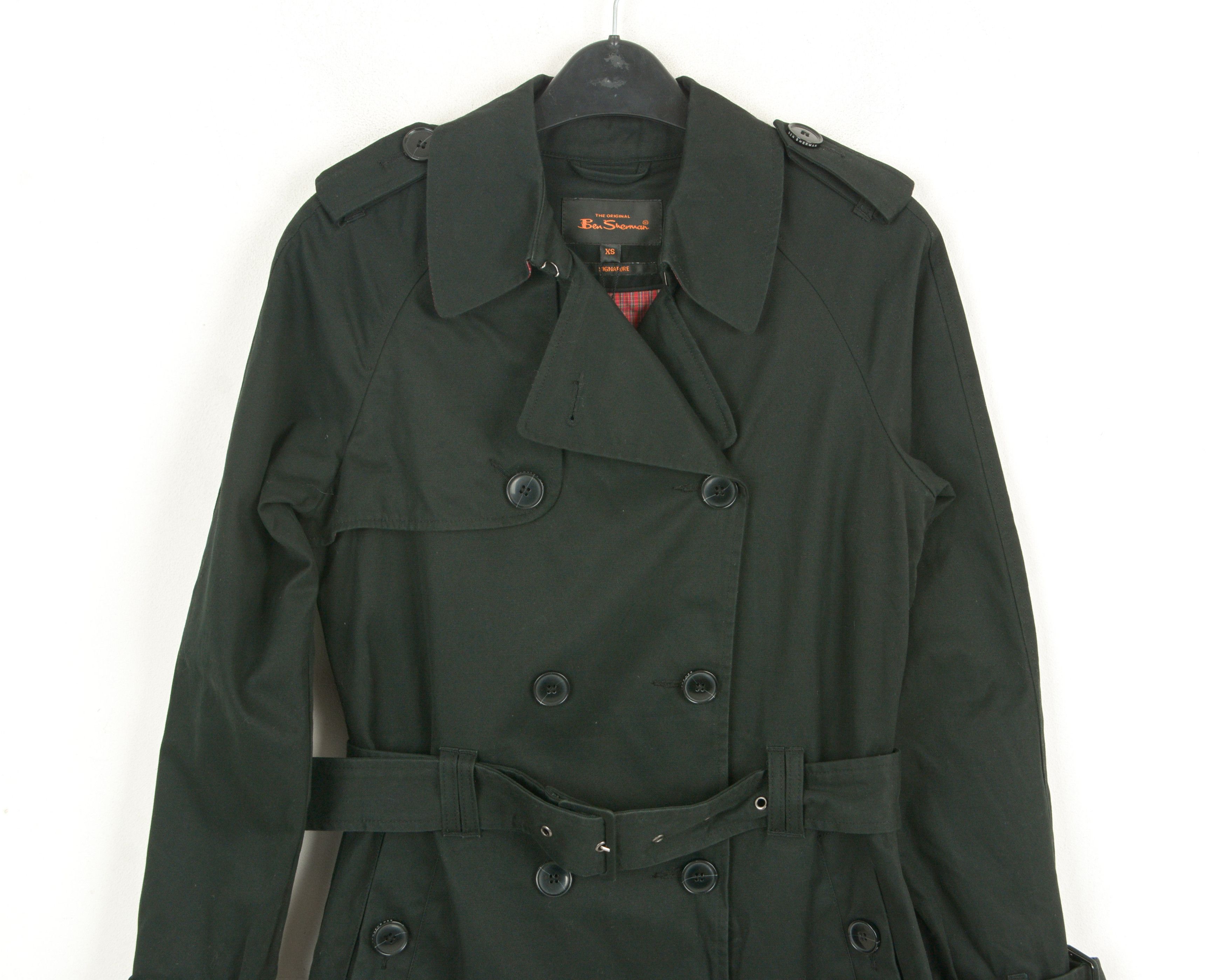 Ben Sherman Signature Women XS Trench Coat Double Breasted Belted Jacket Size XS / US 0-2 / IT 36-38 - 2 Thumbnail