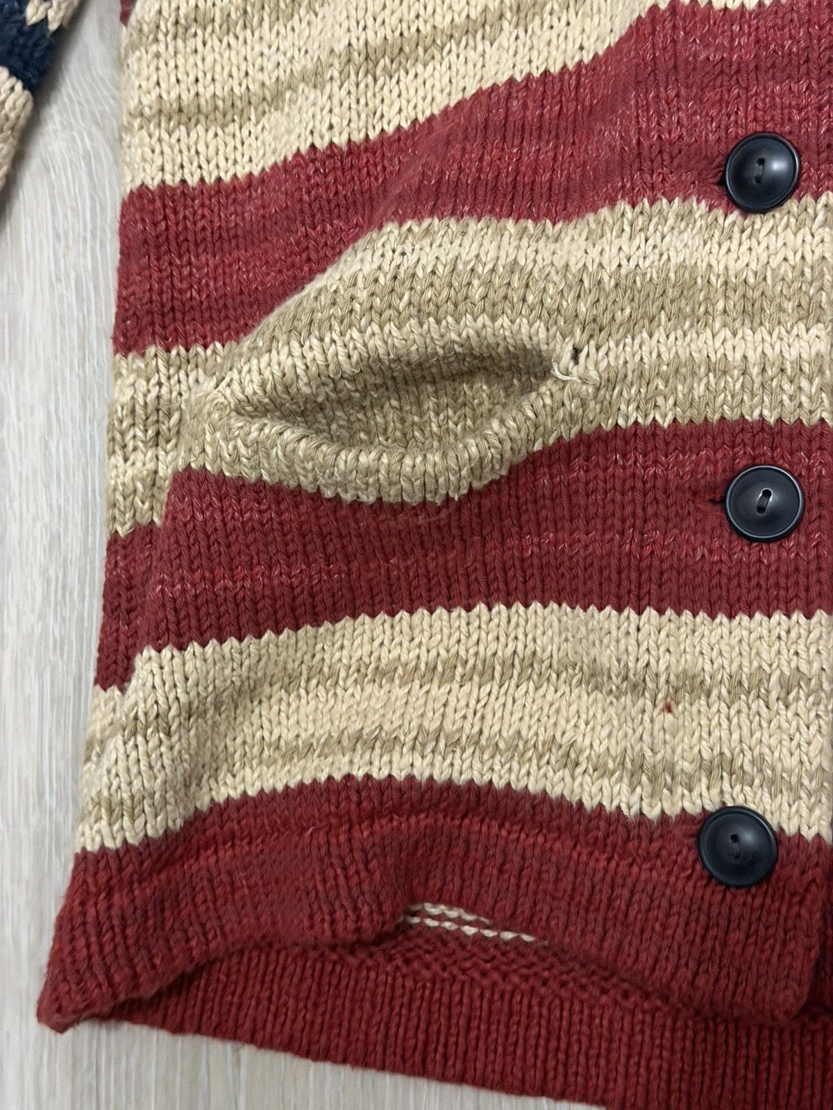 Denim & Supply Ralph Lauren Rare Polo Ralph Lauren American Flag Cardigan Size US M / EU 48-50 / 2 - 7 Thumbnail
