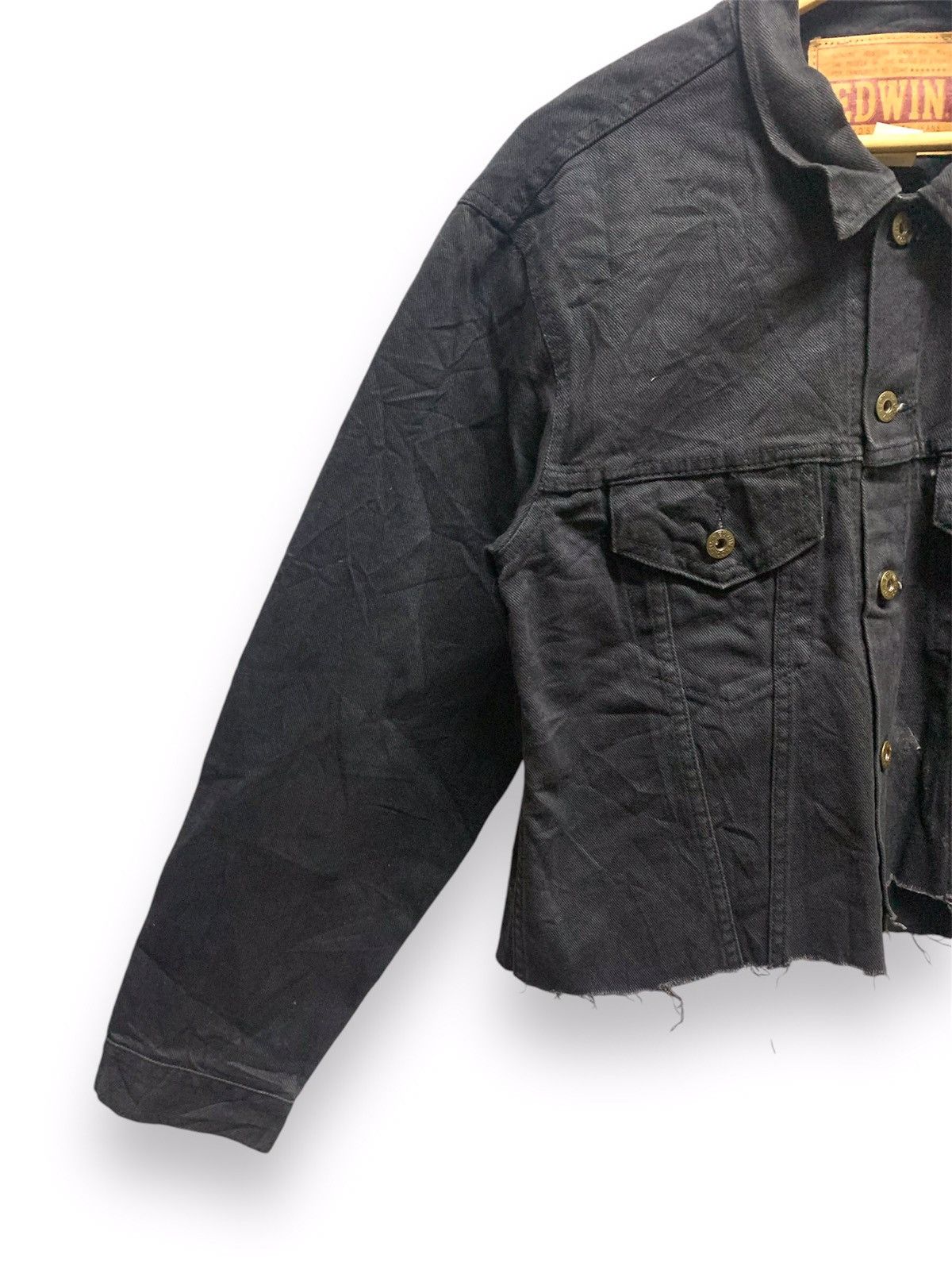 Edwin Vintage 90s EDWIN Denim Jakcet Black Size US M / EU 48-50 / 2 - 3 Thumbnail