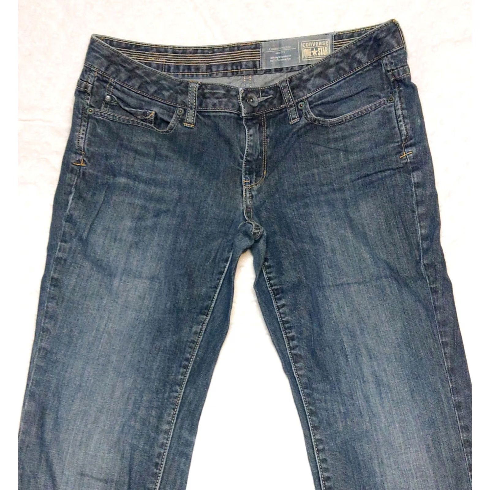 Converse Converse Jeans Women Regular Type Jeans 8 32x31 Denim Bootcut 5-Pocket Zipper Button Logo Blue Denim Stars Stretch Cotton Spandex Size 30" / US 8 / IT 44 - 4 Thumbnail