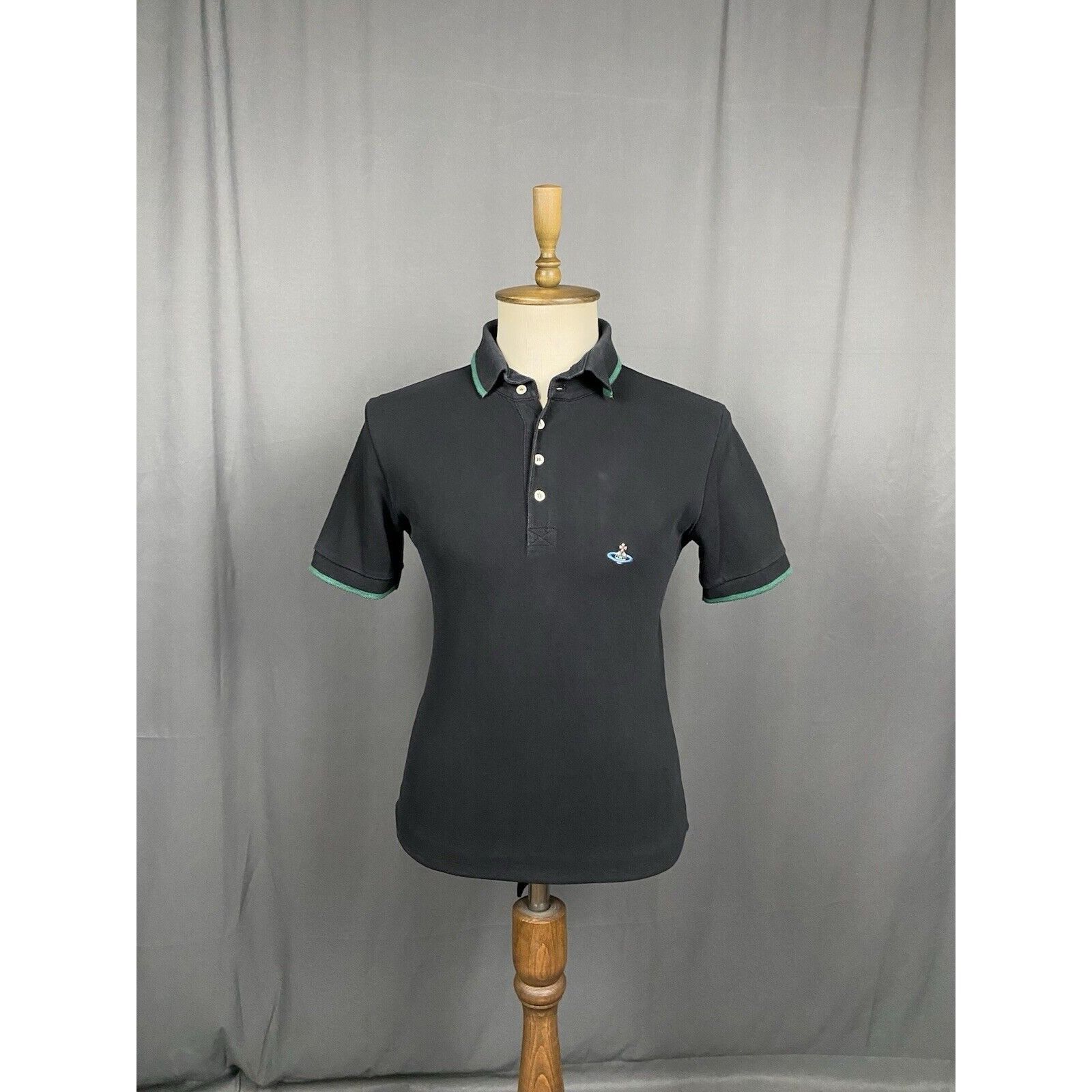 Vivienne Westwood Vivienne Westwood Small Logo Men's Black Polo T-Shirt Size L Size US L / EU 52-54 / 3 - 3 Thumbnail
