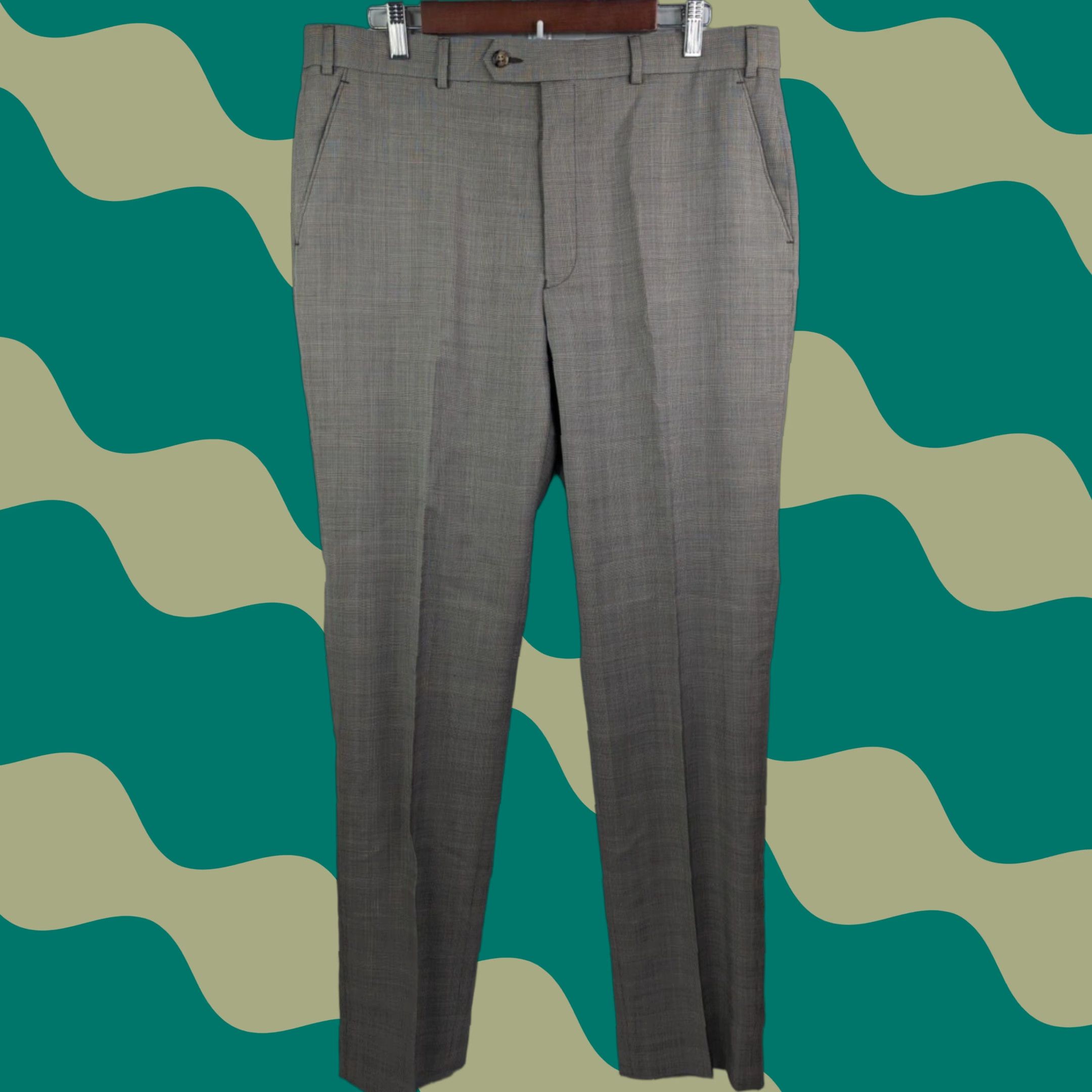 Ralph Lauren Lauren Ralph Lauren Dress Pants Men's 36x34 Taupe Wool Slacks Formal Work Preppy Size US 36 / EU 52 - 1 Thumbnail
