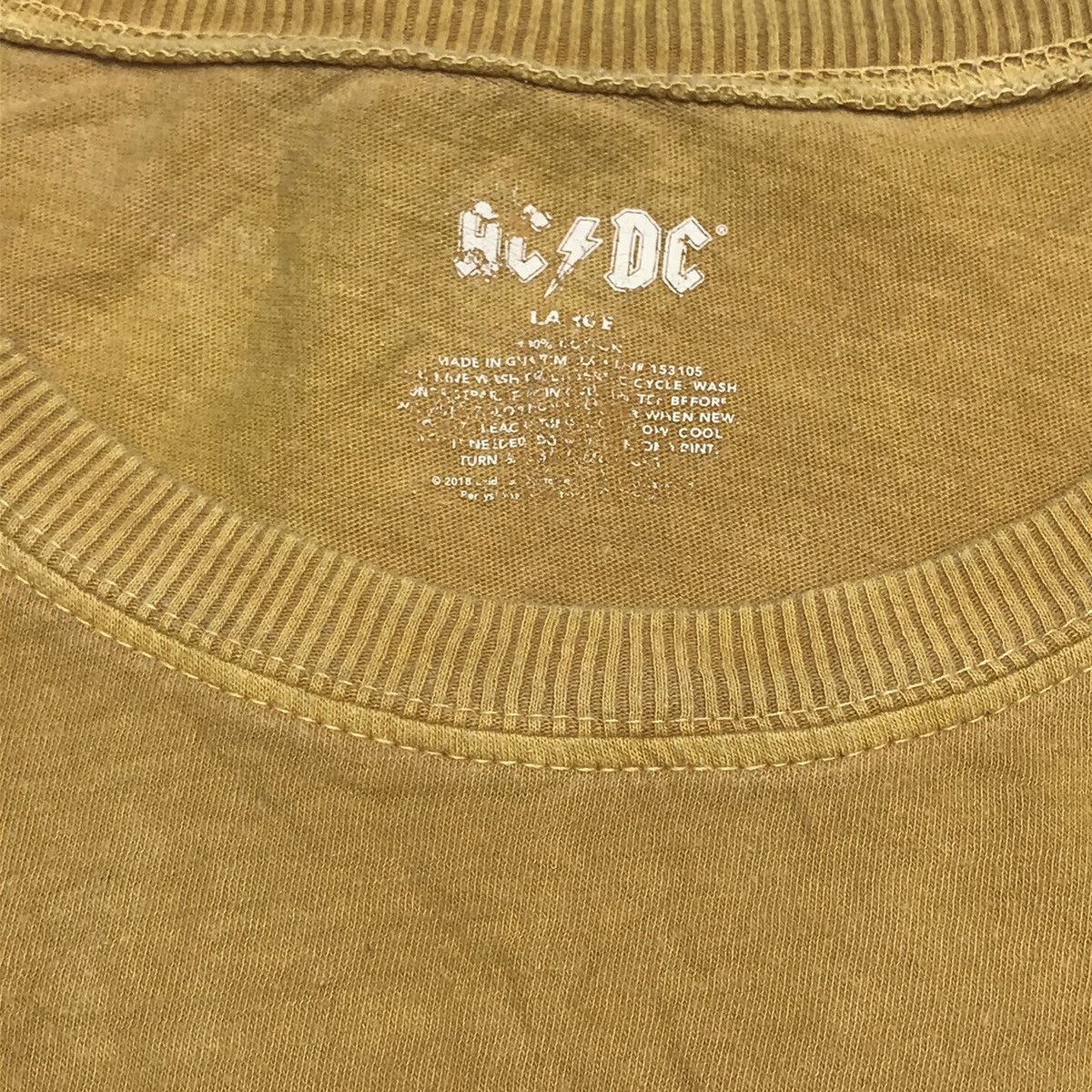 AC/DC × Band Tees AC DC tshirt glamrock band rock n roll tshirt yellow mustard Size US L / EU 52-54 / 3 - 3 Thumbnail