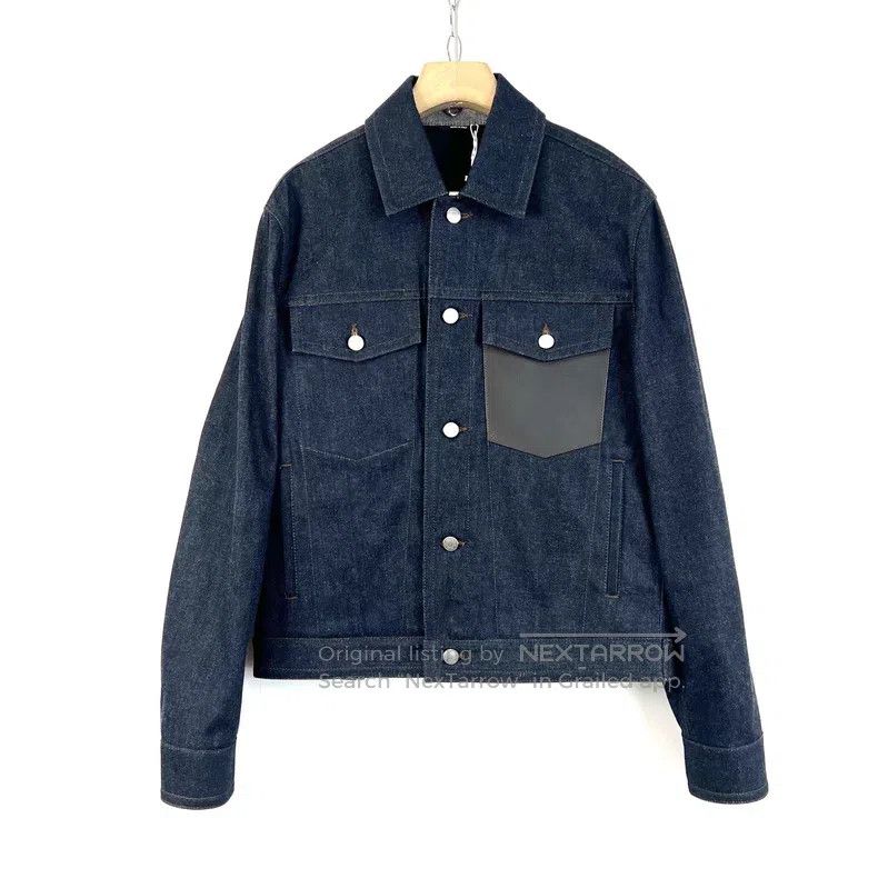 Hermes Hermes Navy blue single-breasted lapel pocket long-sleeve Size US M / EU 48-50 / 2 - 1 Thumbnail