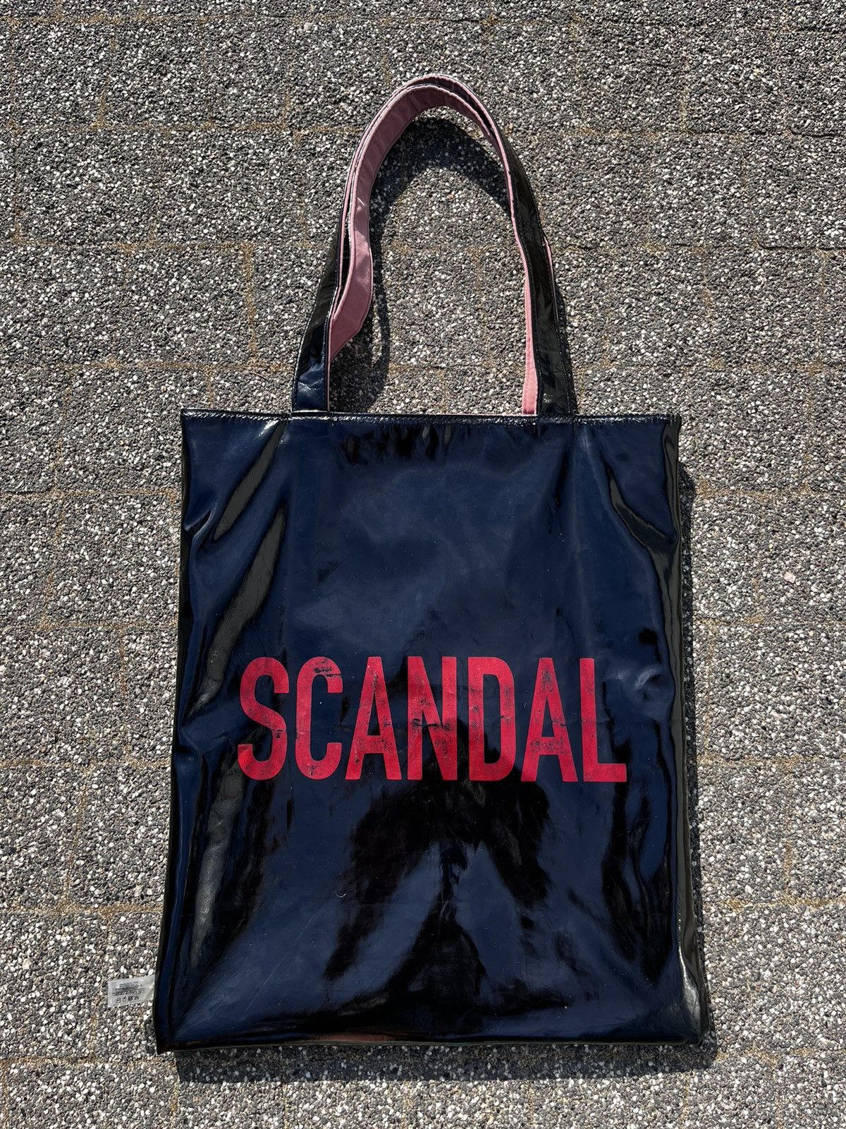 Jean Paul Gaultier × Vintage 🔴 JEAN PAUL GAULTIER SCANDAL LAQUERED REVERSIBLE VELOUR BAG Size ONE SIZE - 11 Thumbnail