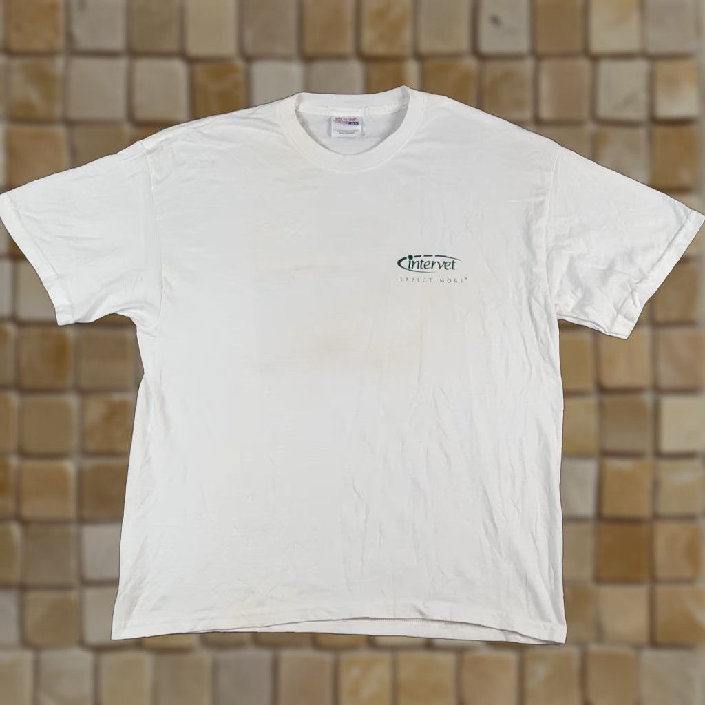 Hanes VINTAGE Intervet Horse Medicine Farm Animal Mens Size L Retro Farmer T Shirt Size US L / EU 52-54 / 3 - 1 Thumbnail