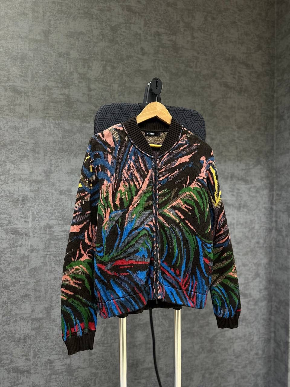 Vintage Vintage Ivko Full Zip Floral Cardigan Wool Sweater Size US M / EU 48-50 / 2 - 9 Thumbnail