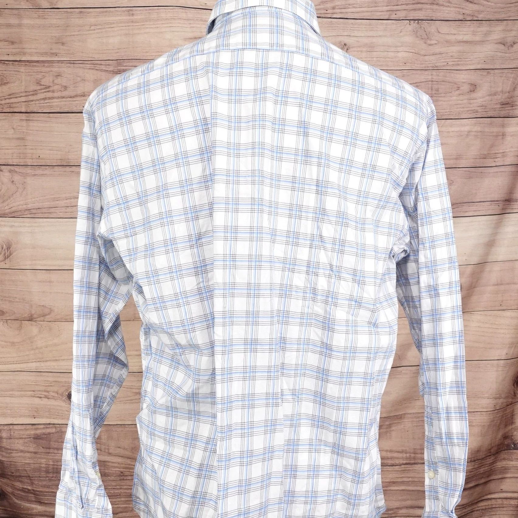 Vintage VINTAGE Thomas Dean Mens Dress Shirt Long Sleeve Plaid Button-Down Collared Size L Size 42R - 5 Thumbnail