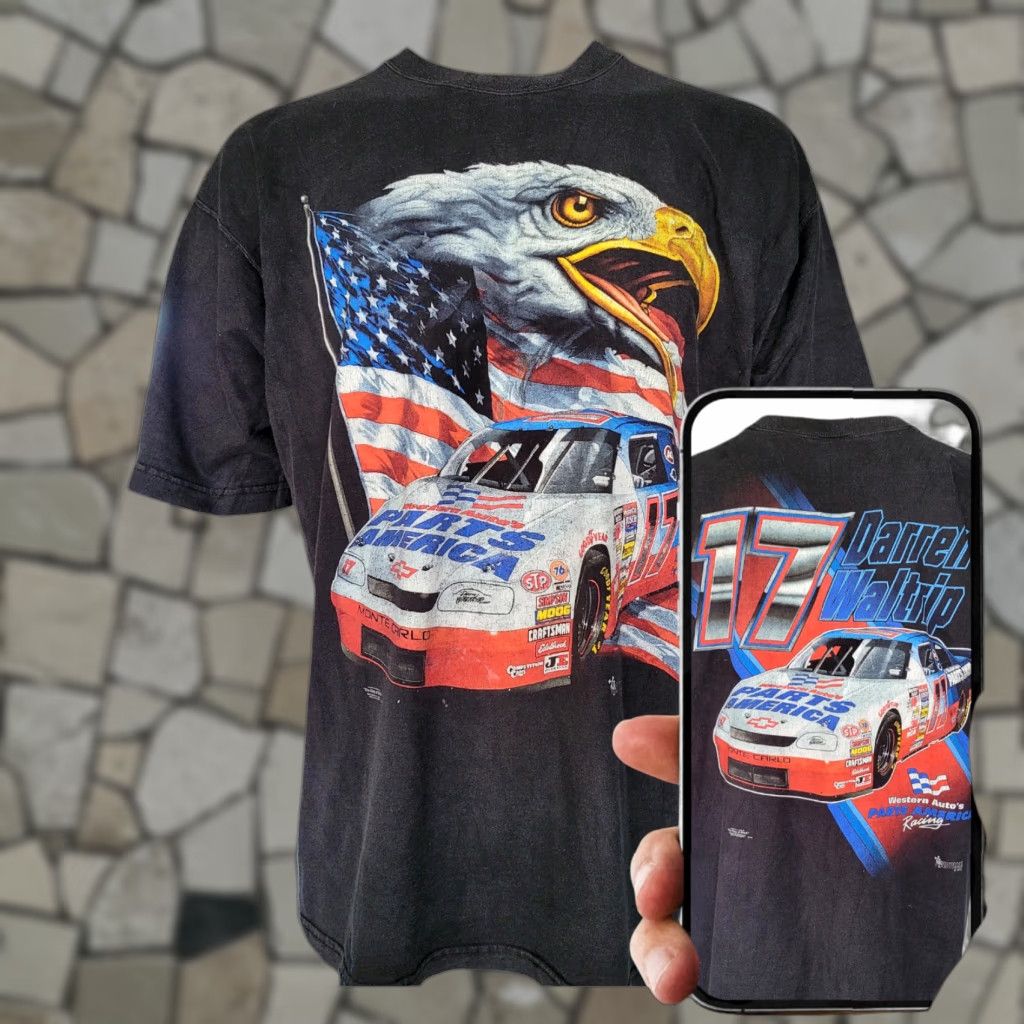 Fruit Of The Loom Darryl Waltrip NASCAR T-Shirt XXL Vintage Fruit of the Loom Racing Tee Size US XXL / EU 58 / 5 - 1 Thumbnail