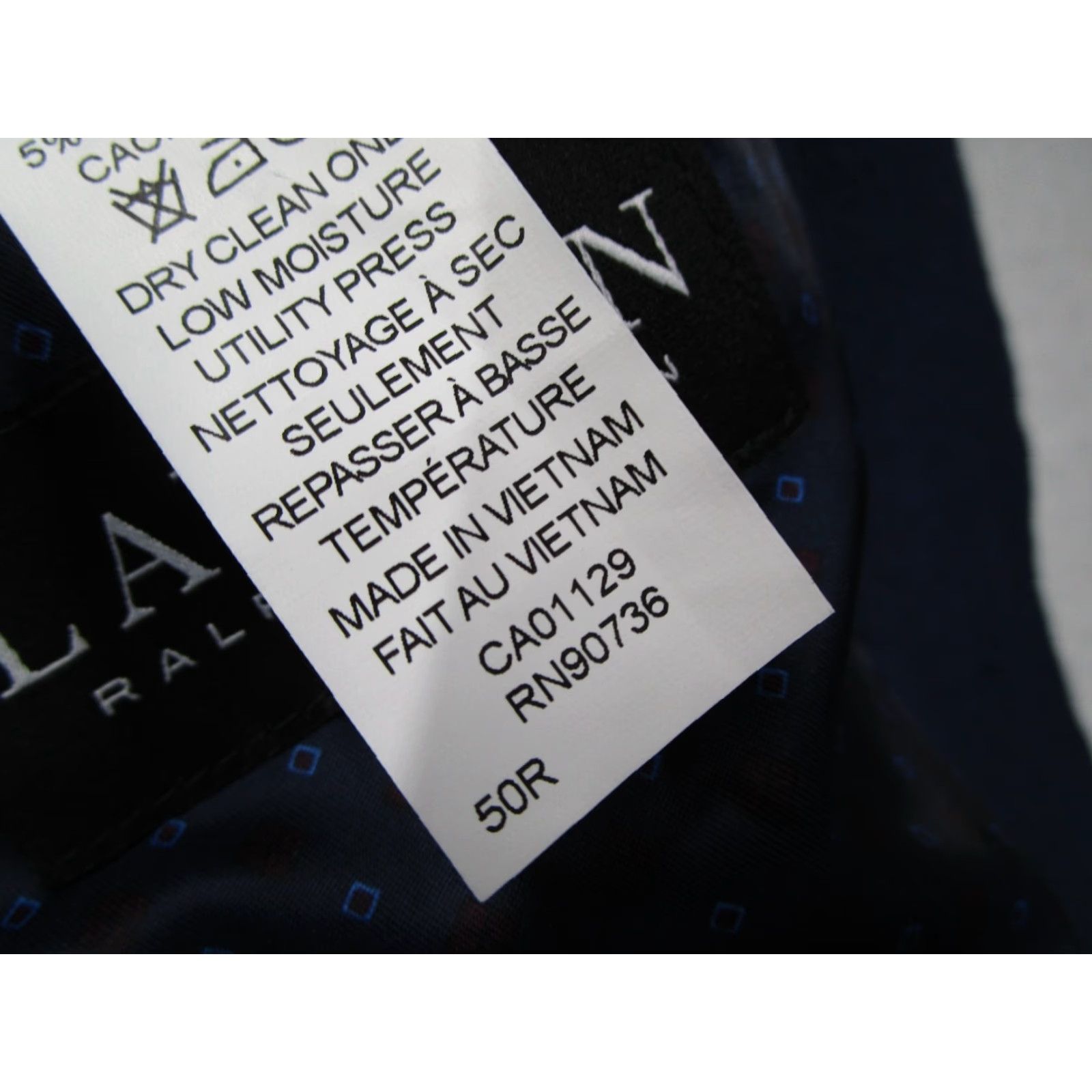 Ralph Lauren Lauren Ralph Lauren Blazer Mens 50 Regular Blue Wool Silk Cashmere Sport Coat Classic Preppy Size 50R - 5 Thumbnail