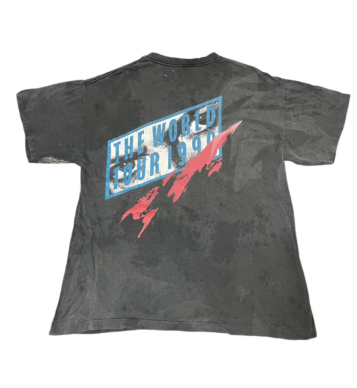 Vintage Vintage Faded Distressed Thrashed David Bowie World Tour Tee Size US L / EU 52-54 / 3 - 6 Thumbnail