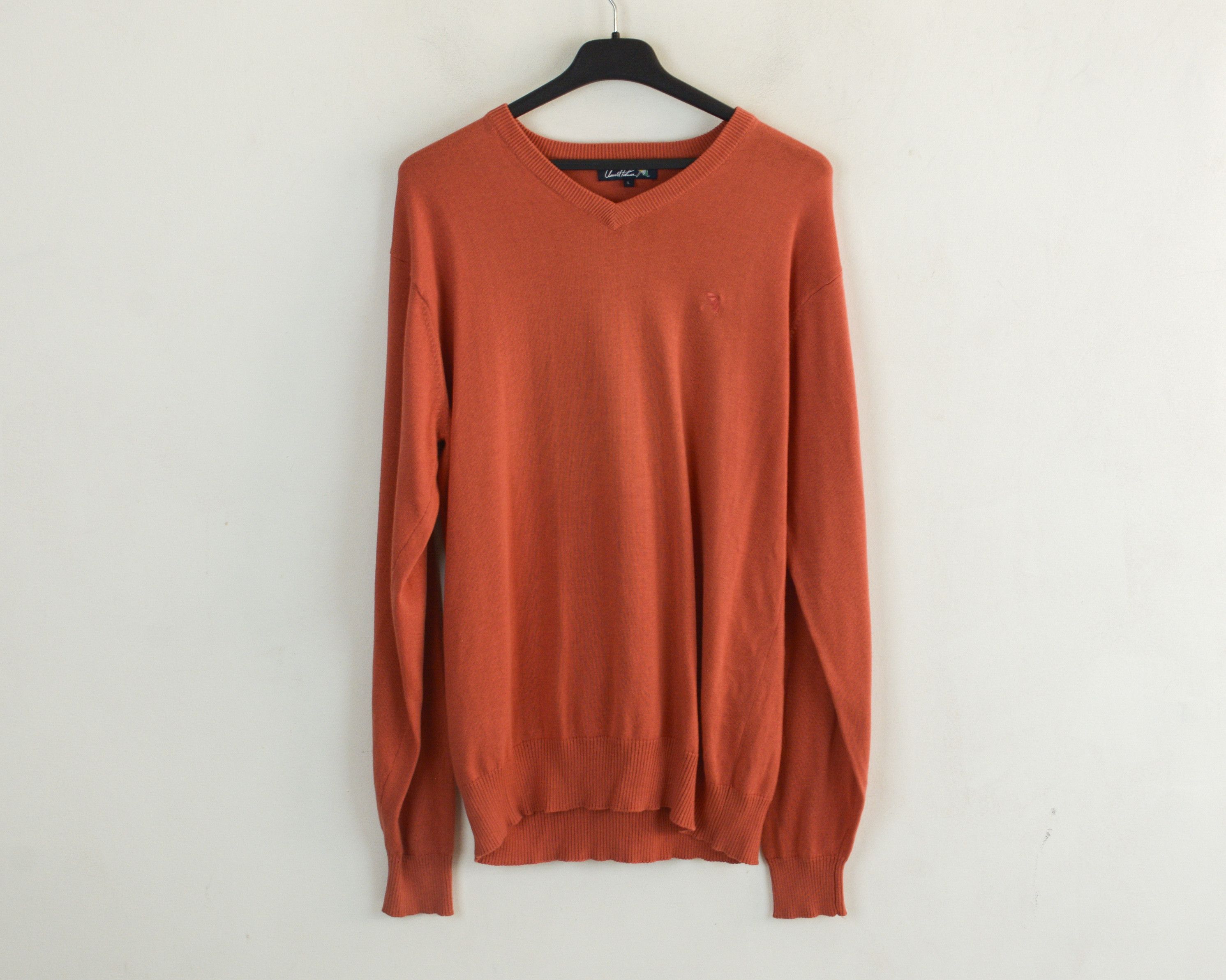 Other ARNOLD PALMER Cotton Orange V-Neck Sweater Jumper Top Size US L / EU 52-54 / 3 - 1 Thumbnail