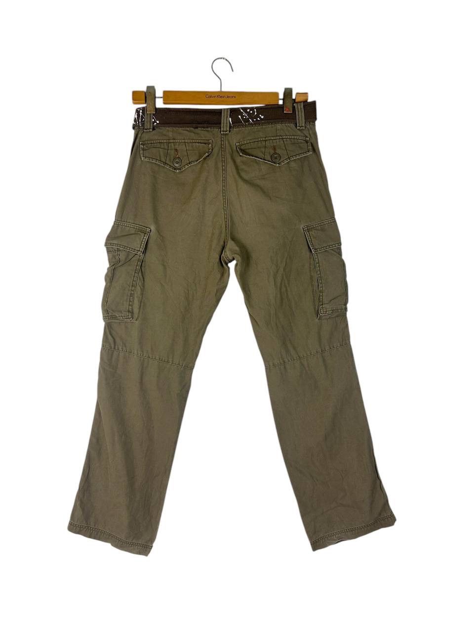 Japanese Brand Cargo Pant By Oil Cake , Faded Complete with Belt , Loose Size US 34 / EU 50 - 2 Thumbnail