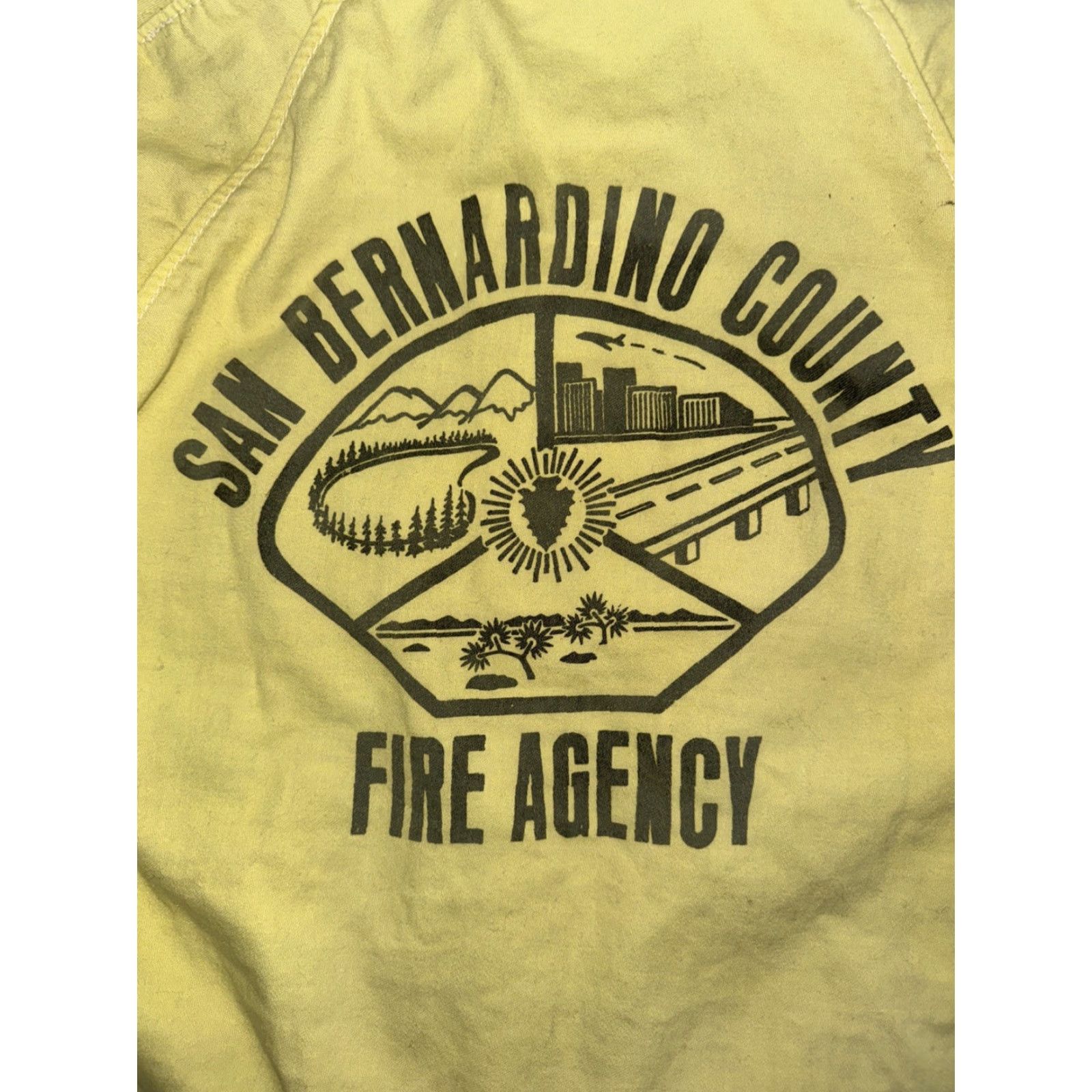 Vintage VINTAGE Star Glove Firefighter Chore Jacket USA Made Distressed Workwear M Yellow Men's Jacket Size US M / EU 48-50 / 2 - 6 Thumbnail