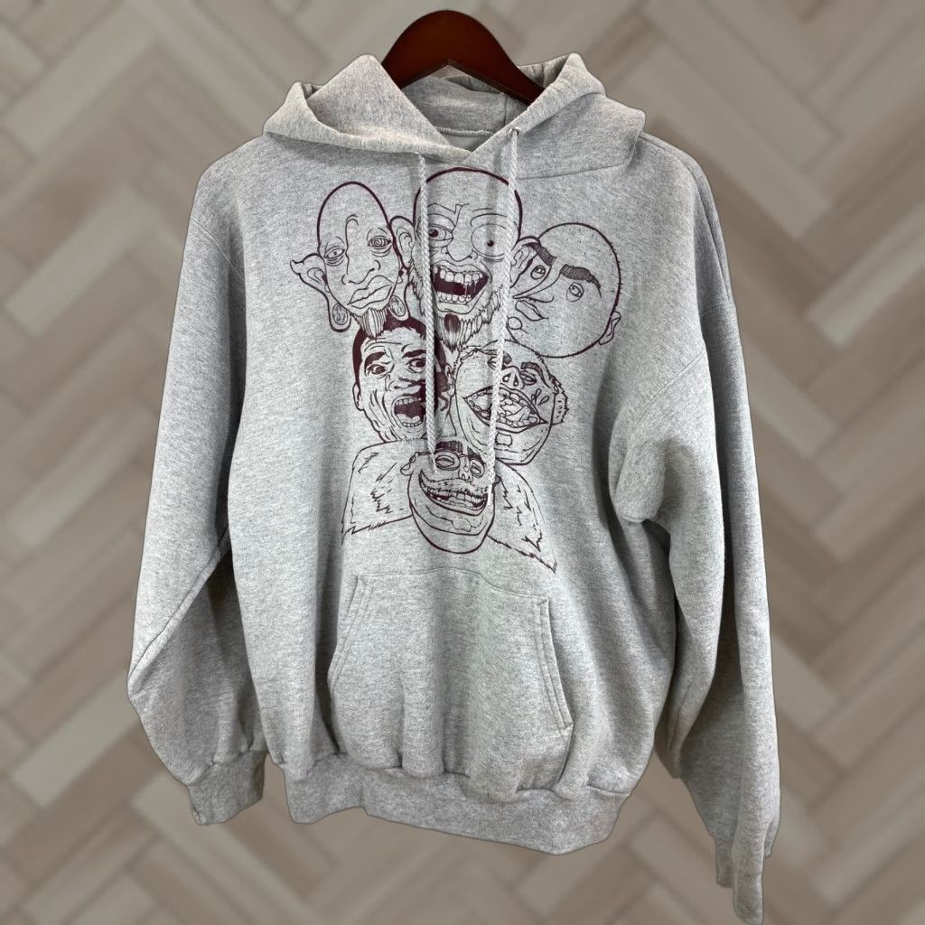 Disney VINTAGE Disneyland Gray Hoodie Unisex Adults M Disney Graphic Print Hooded Pullover Drawstring 1701 First Hand Mens Womens Boys Girls Size US M / EU 48-50 / 2 - 1 Thumbnail