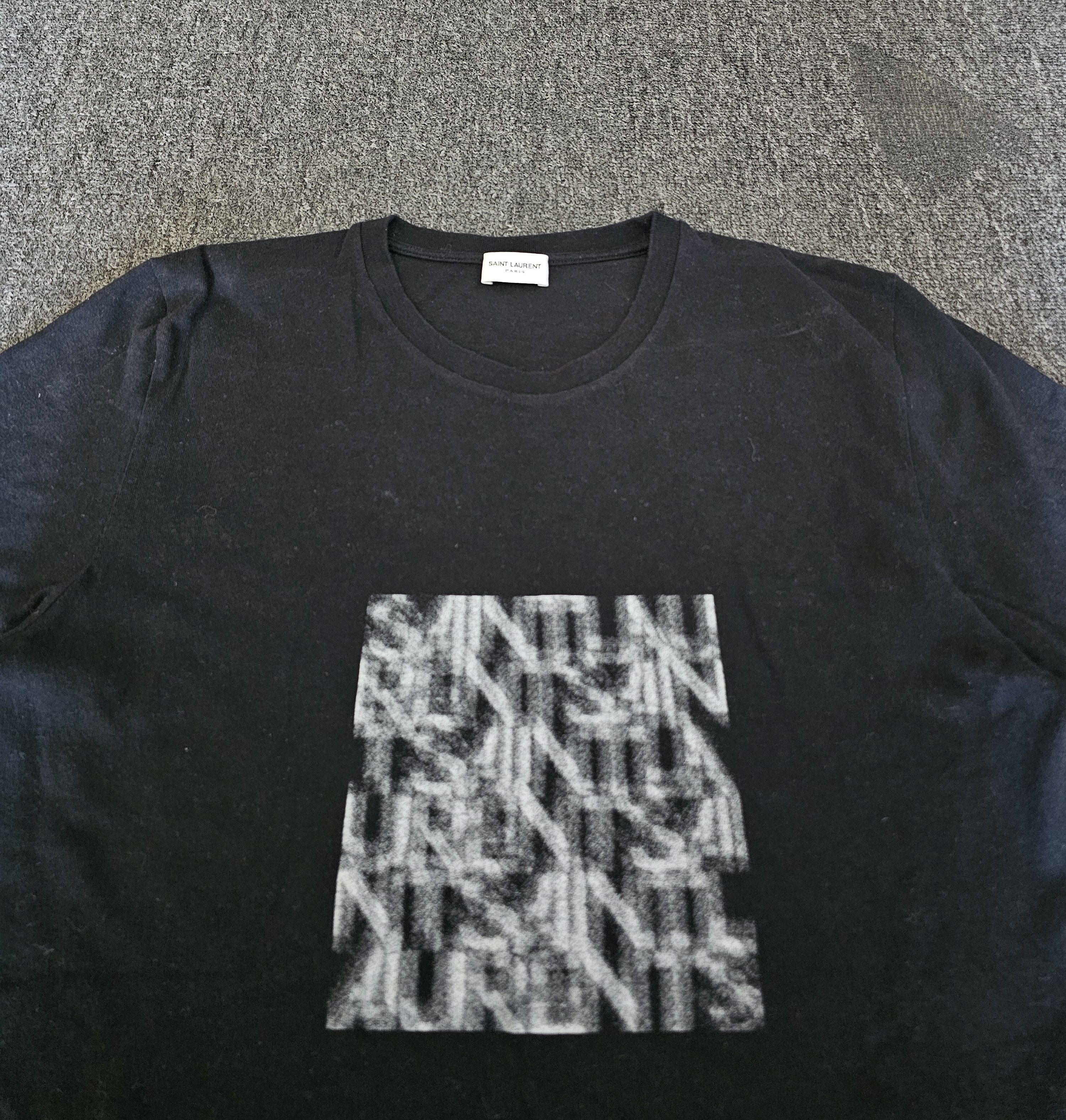 Saint Laurent Paris Saint Laurent Men's Black T-Shirt Size M Size US M / EU 48-50 / 2 - 2 Thumbnail
