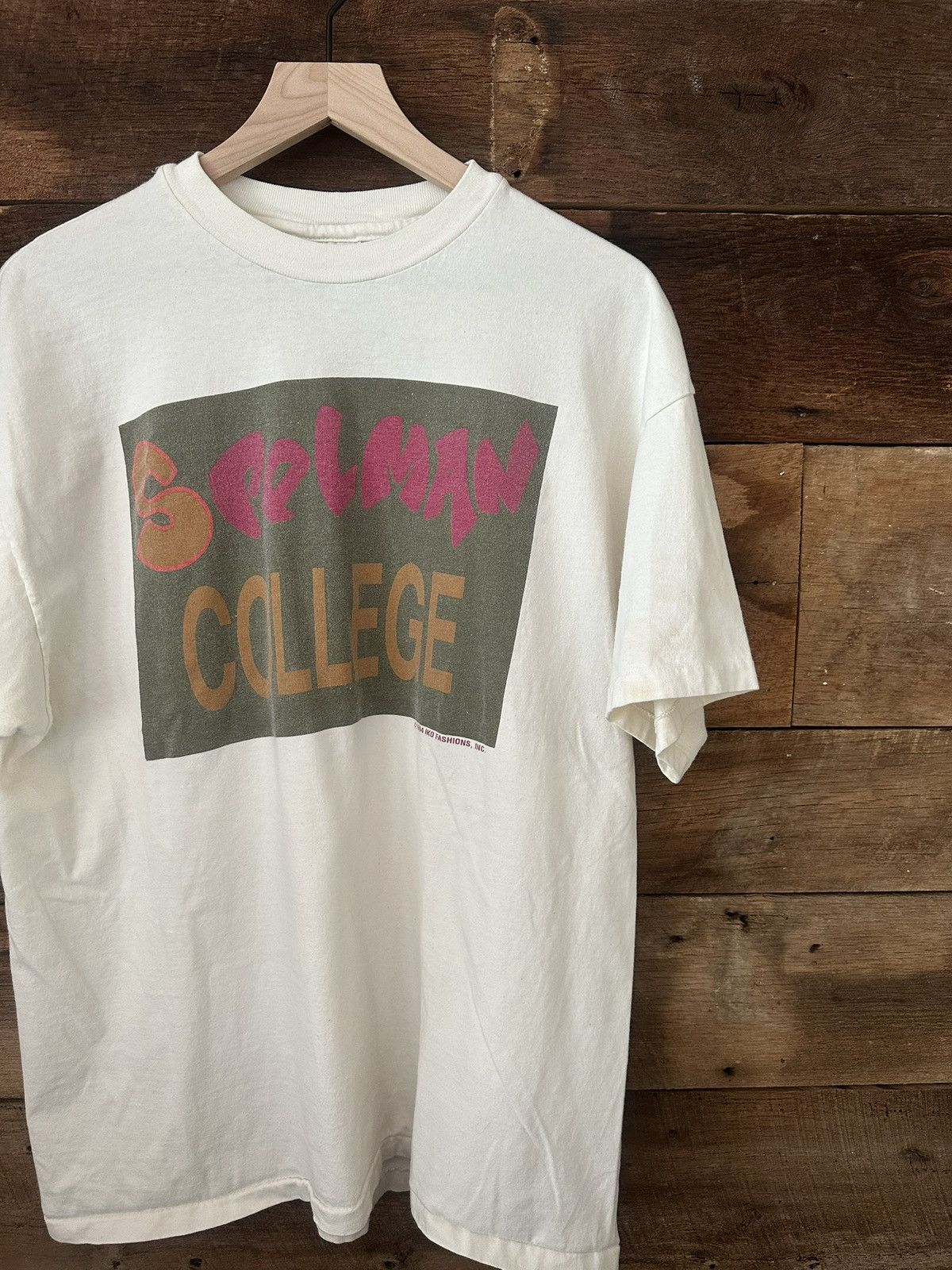 Hanes 90s Vtg Spelman College HBCU Hanes Beefy-T Single Stitch XL Size US XL / EU 56 / 4 - 2 Thumbnail
