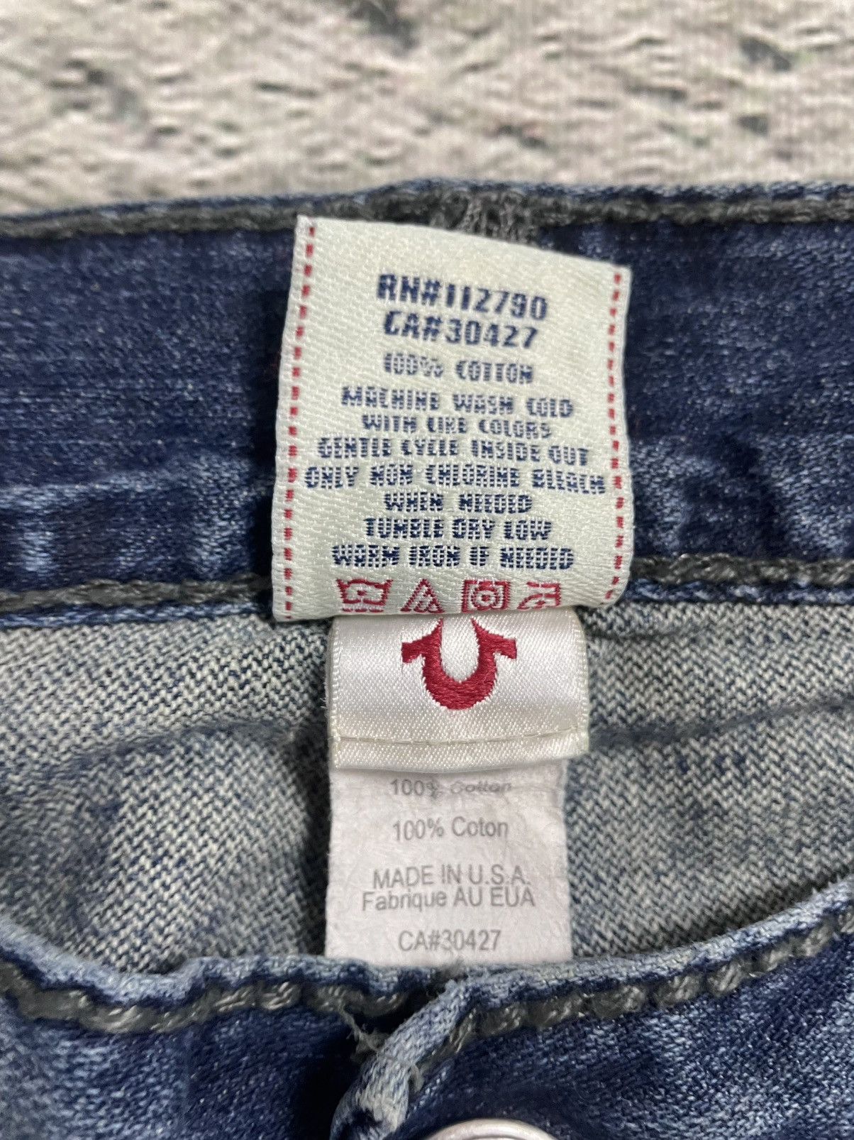 True Religion vintage blue jeans Ricky thick stitching Y2K