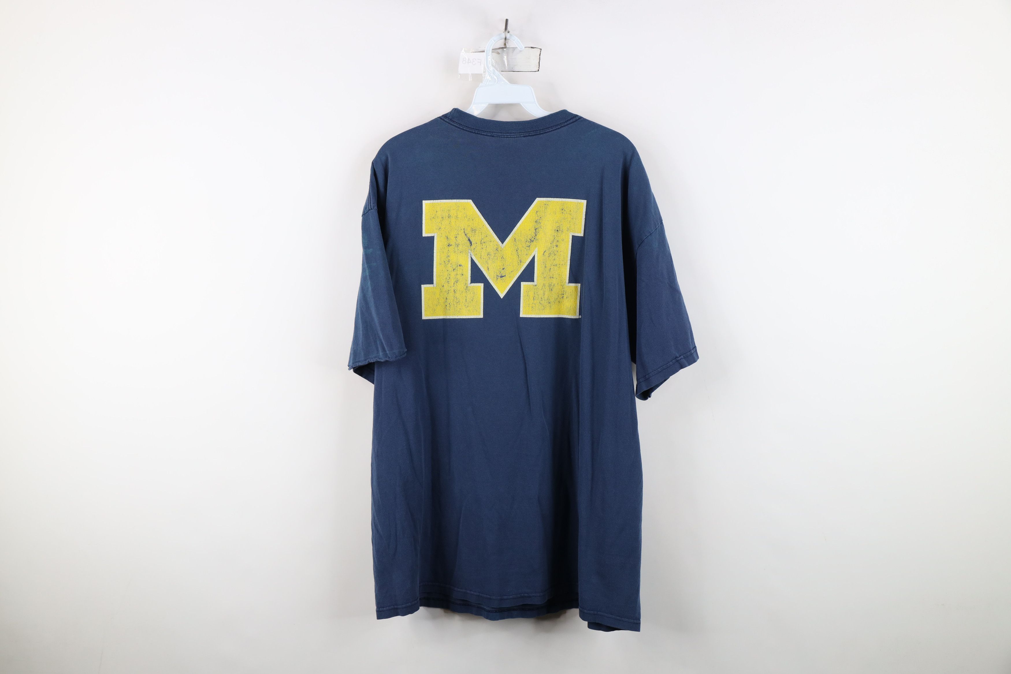 Nike Vintage Nike Scott Mini Swoosh University Michigan T-Shirt Size US XL / EU 56 / 4 - 13 Thumbnail