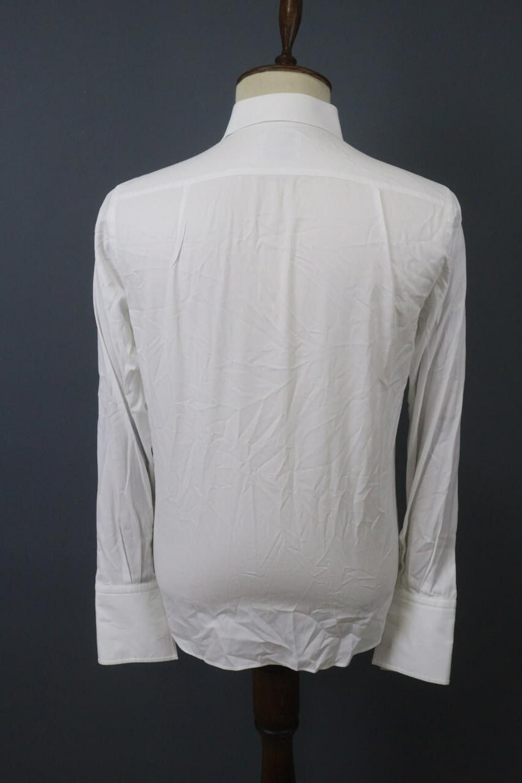 Designer Boggi White Cotton Collared Front Dress Shirt Size 40 Size 38R - 9 Thumbnail