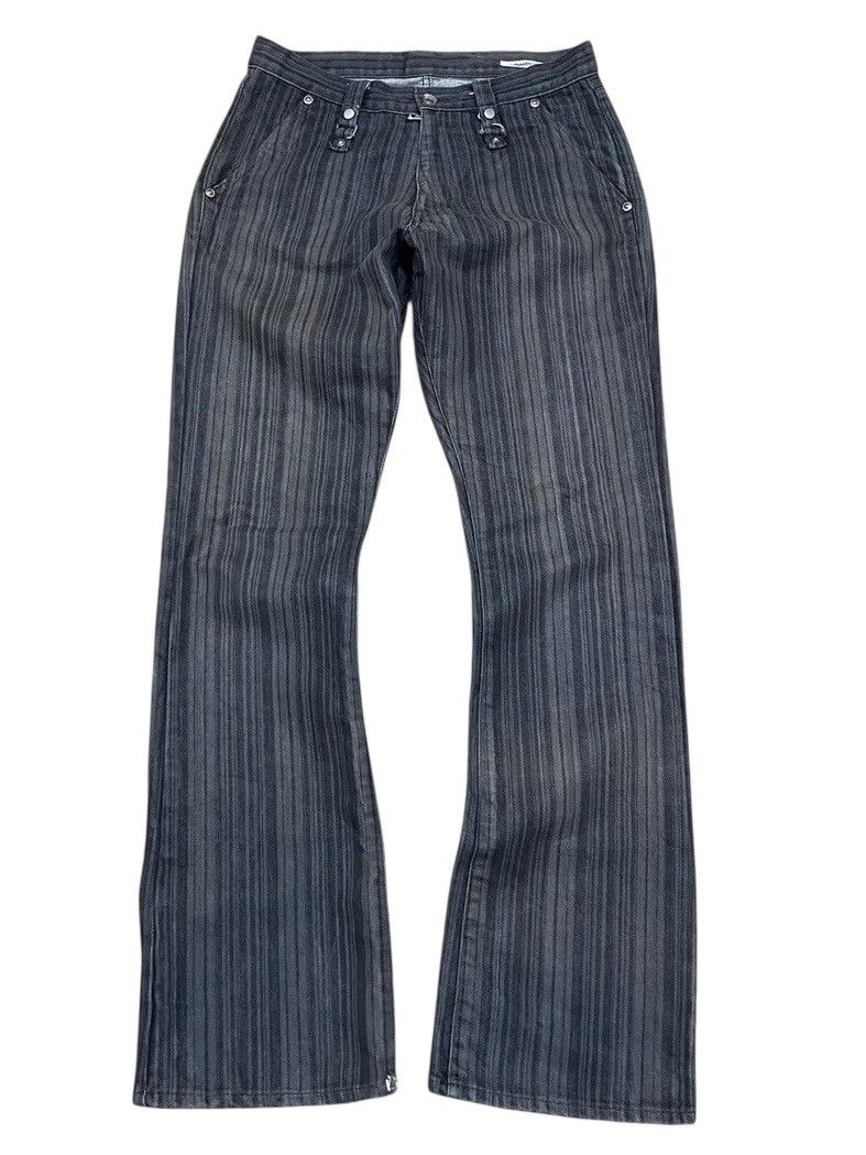 semanticdesign Semantic Design Denim Striped Flared Pants Size US 29 - 10 Thumbnail