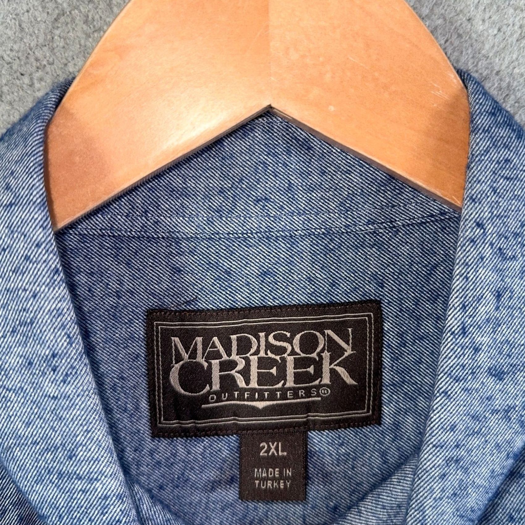 Madison Madison Creek Flannel Shirt Mens 2XL Cotton Wool Blue Button Up Outdoor Turkey Shirt Shirt Button-Up Casual Mens 2XL Blue Flannel Madison Creek Size US XXL / EU 58 / 5 - 5 Thumbnail