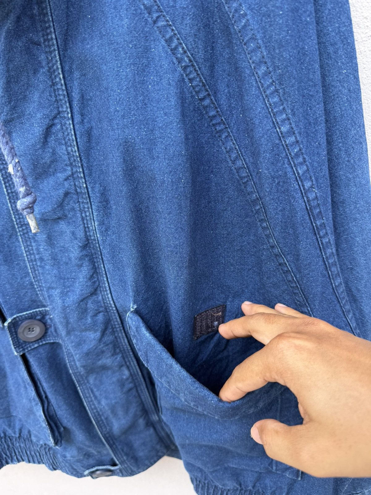 Indigo Vintage 90s Japanese Brand Indigo Blue Jacket Size US XL / EU 56 / 4 - 4 Thumbnail
