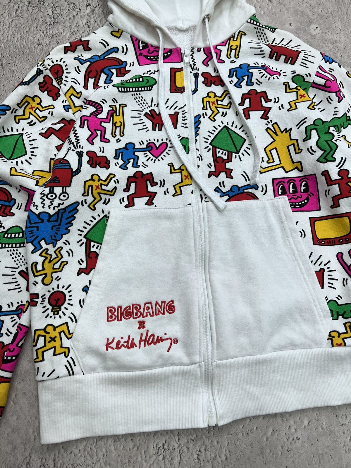 Japanese Brand × Vintage Rare Keith Haring x bigbang Hoodie japanese Streetwear Size US M / EU 48-50 / 2 - 2 Thumbnail