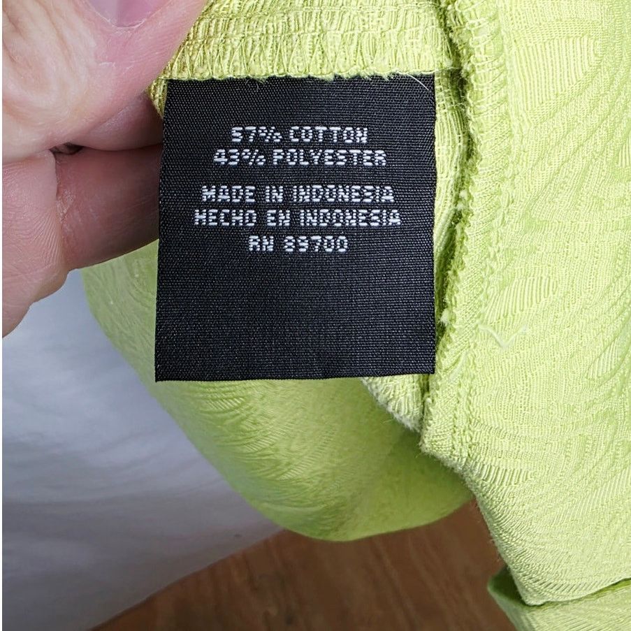Other K Studio Lime Green Retro Jacquard Pleated Shift Dress Size XXL / US 16-18 / IT 52-54 - 9 Thumbnail
