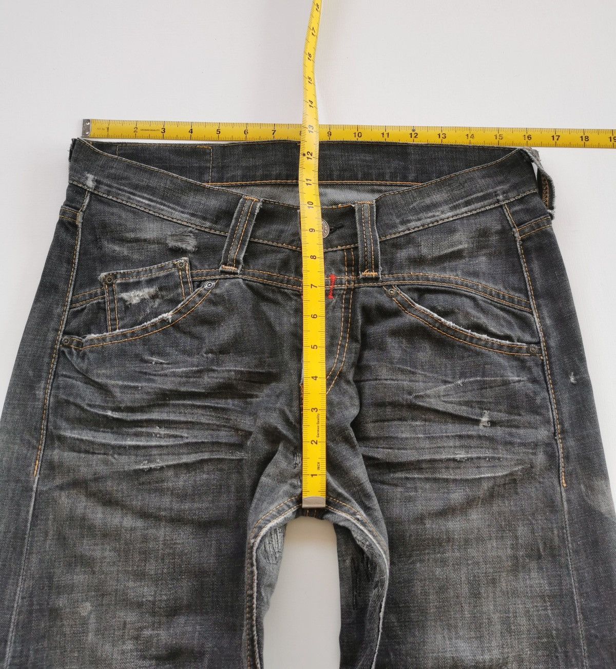 Replay Replay Rugged Vintage Washed Black Straight Fit Y2K Denim Size US 31 - 13 Thumbnail