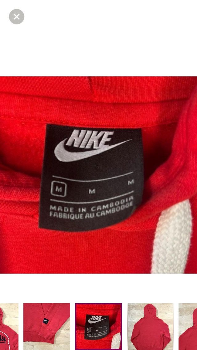 Nike Nike Air Sportswear Pullover Fleece Hoodie Men's Red Medium Size US M / EU 48-50 / 2 - 5 Thumbnail