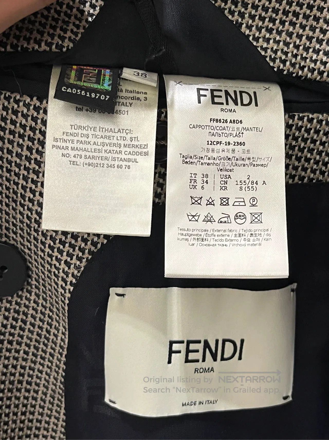 Fendi Fendi 19AW Plaid Coat Size 38. Size US M / EU 48-50 / 2 - 8 Thumbnail
